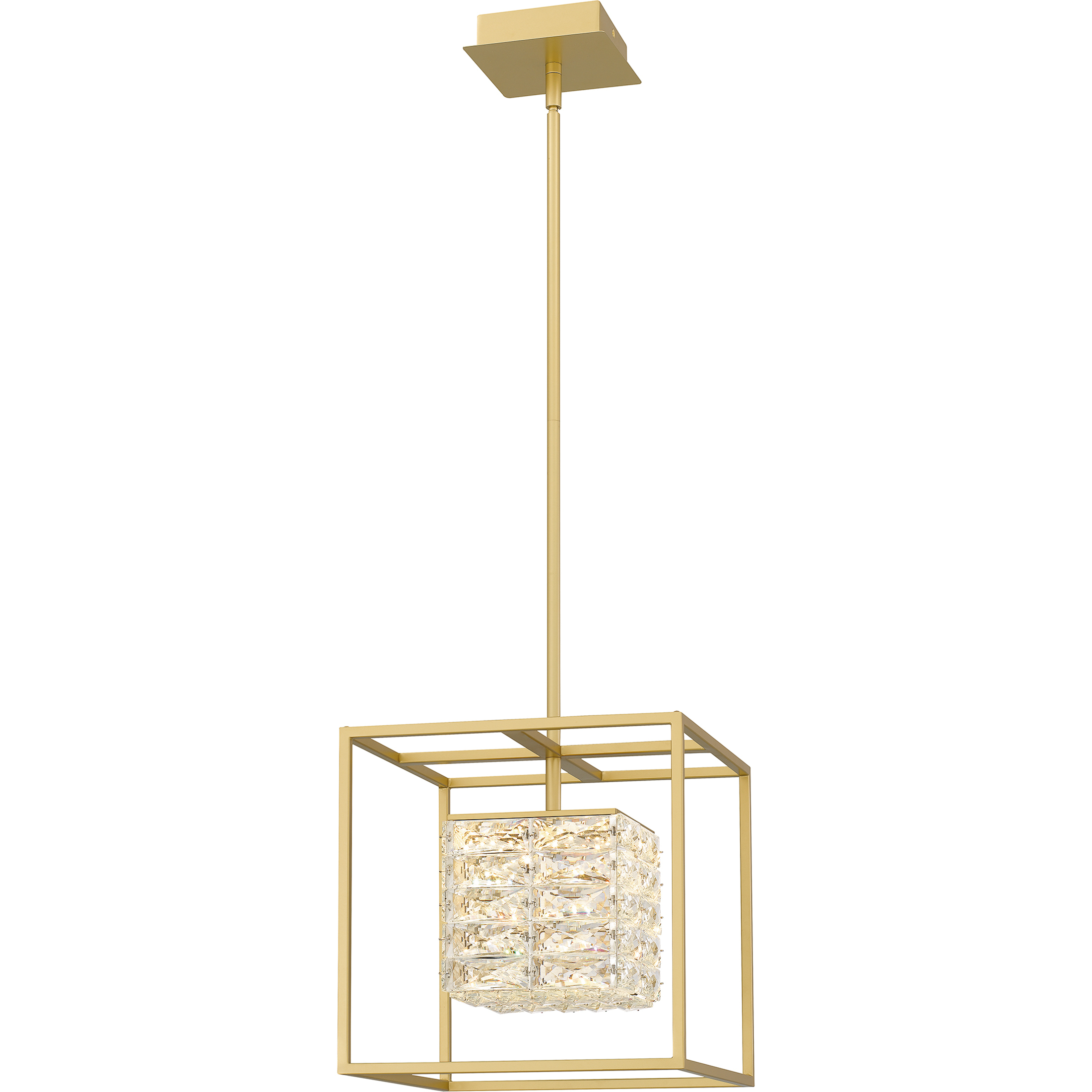 Quoizel PCDZ2812SGD Dazzle LED 12 inch Soft Gold Pendant Ceiling Light