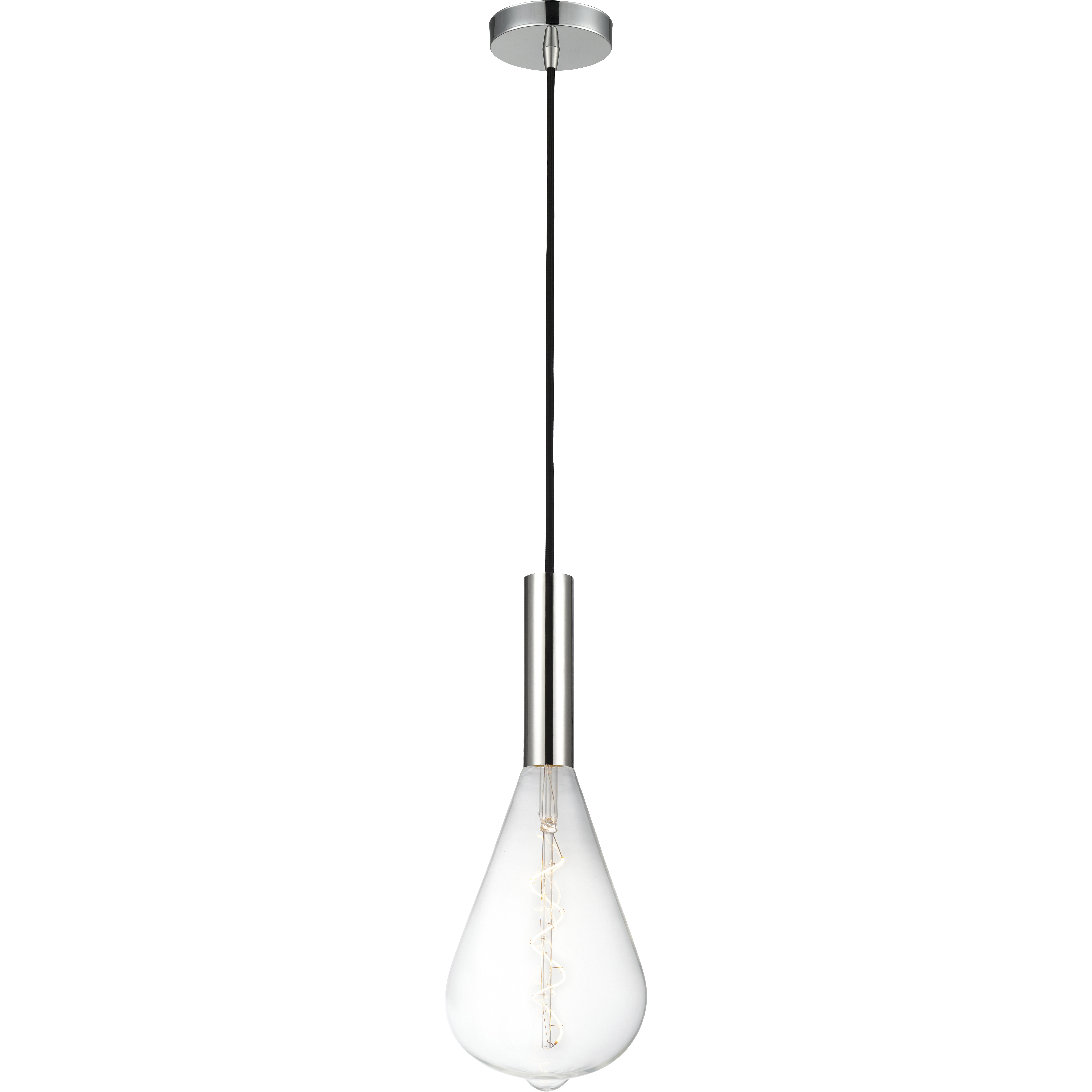 Ballston Edison LED 7 inch Polished Chrome Mini Pendant Ceiling Light