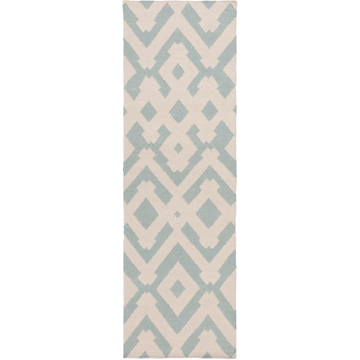 Paddington 63 X 39 inch Aqua, Beige Rug
