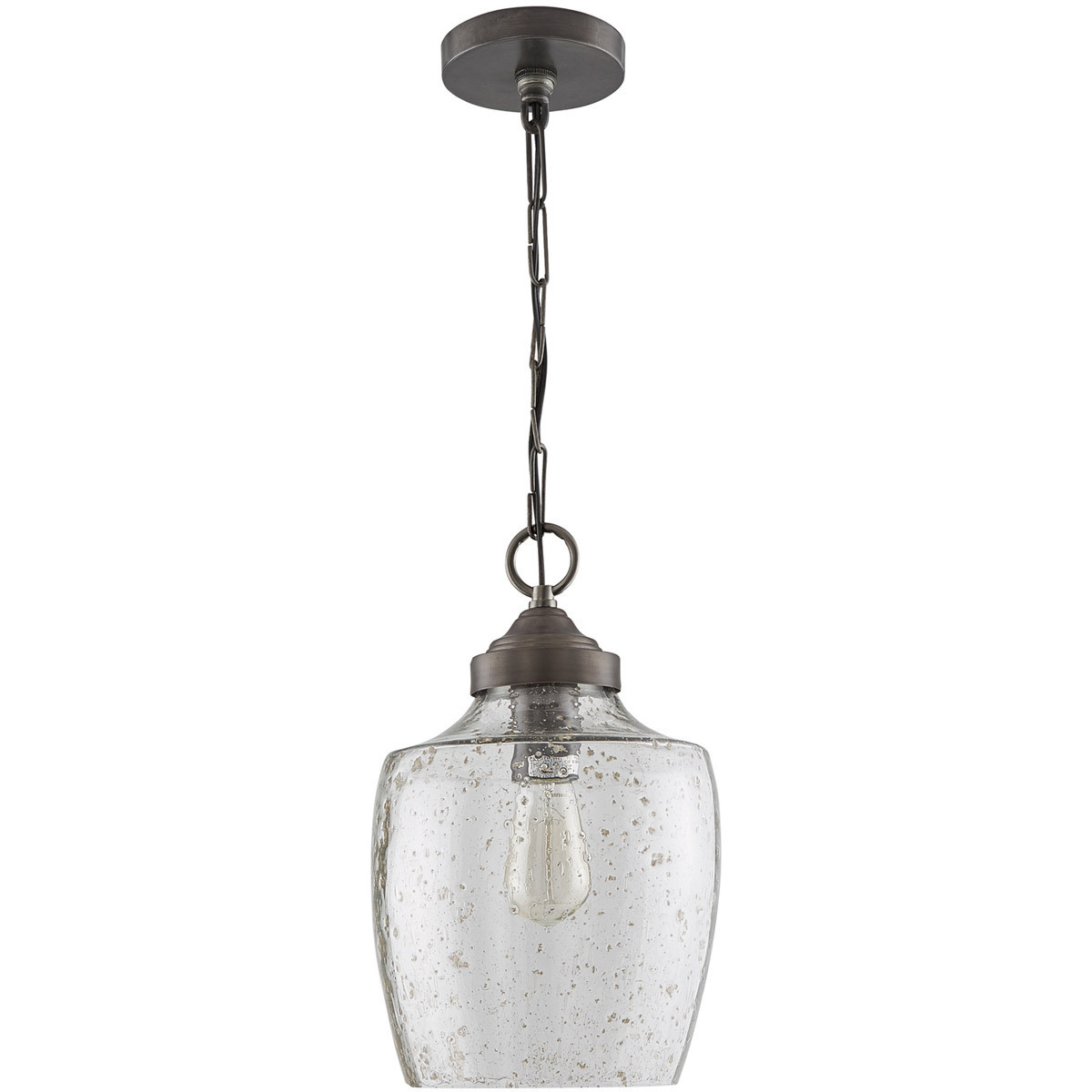 Elijah 1 Light 8.75 inch Dark Pewter Pendant Ceiling Light