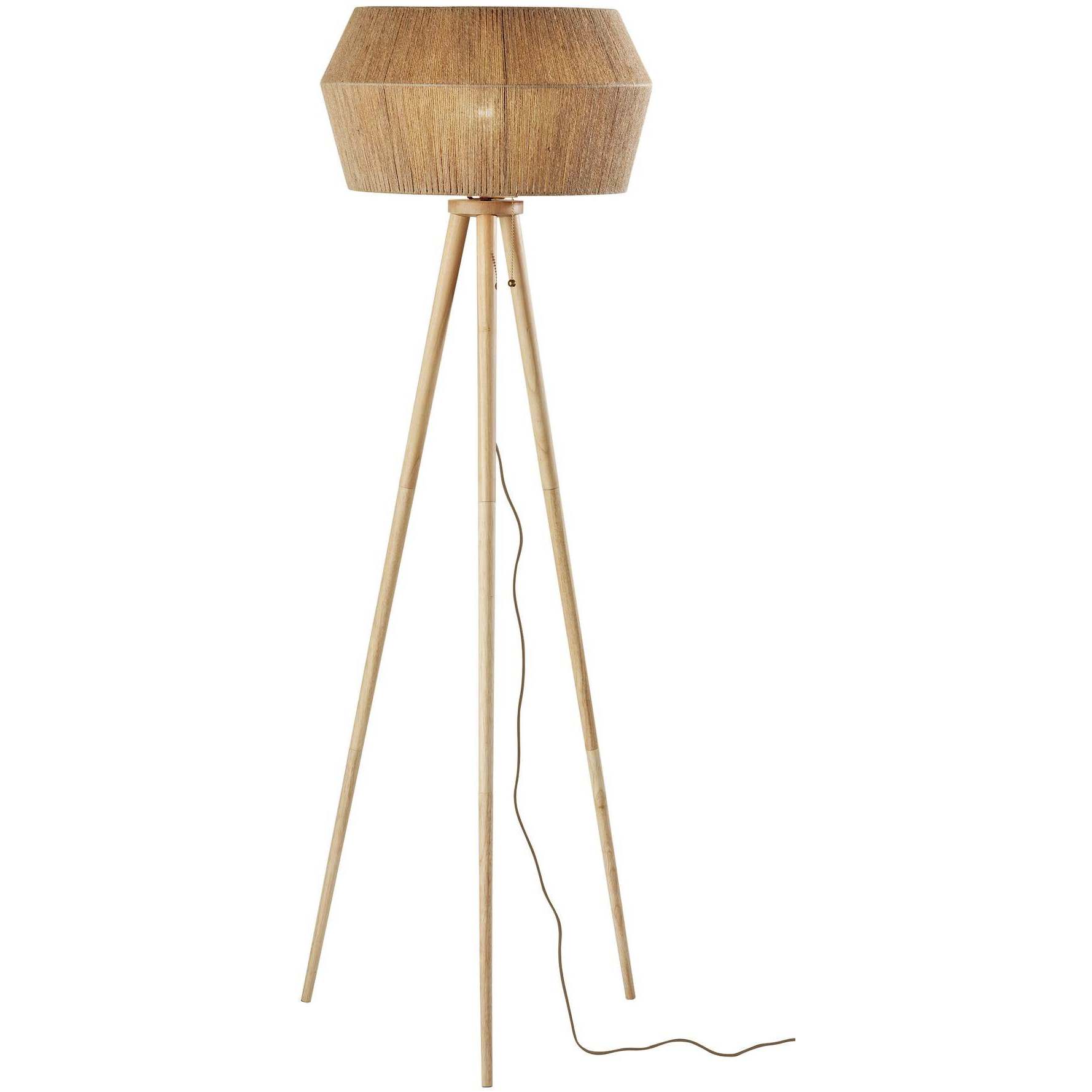 Montana 61 inch 150.00 watt Natural Wood Floor Lamp Portable Light