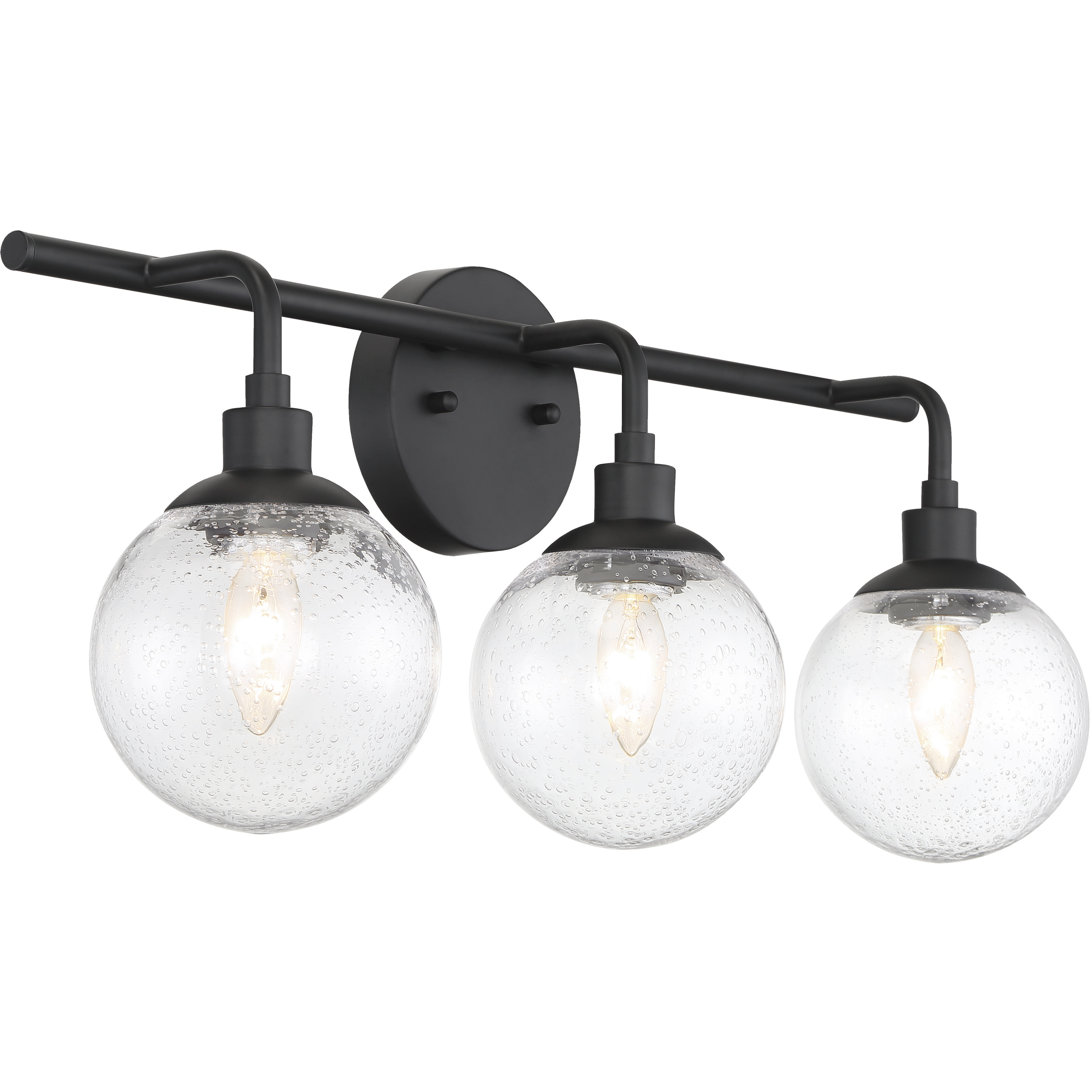 Neighborhood Que 3 Light 24 inch Flat Black Vanity Light Wall Light