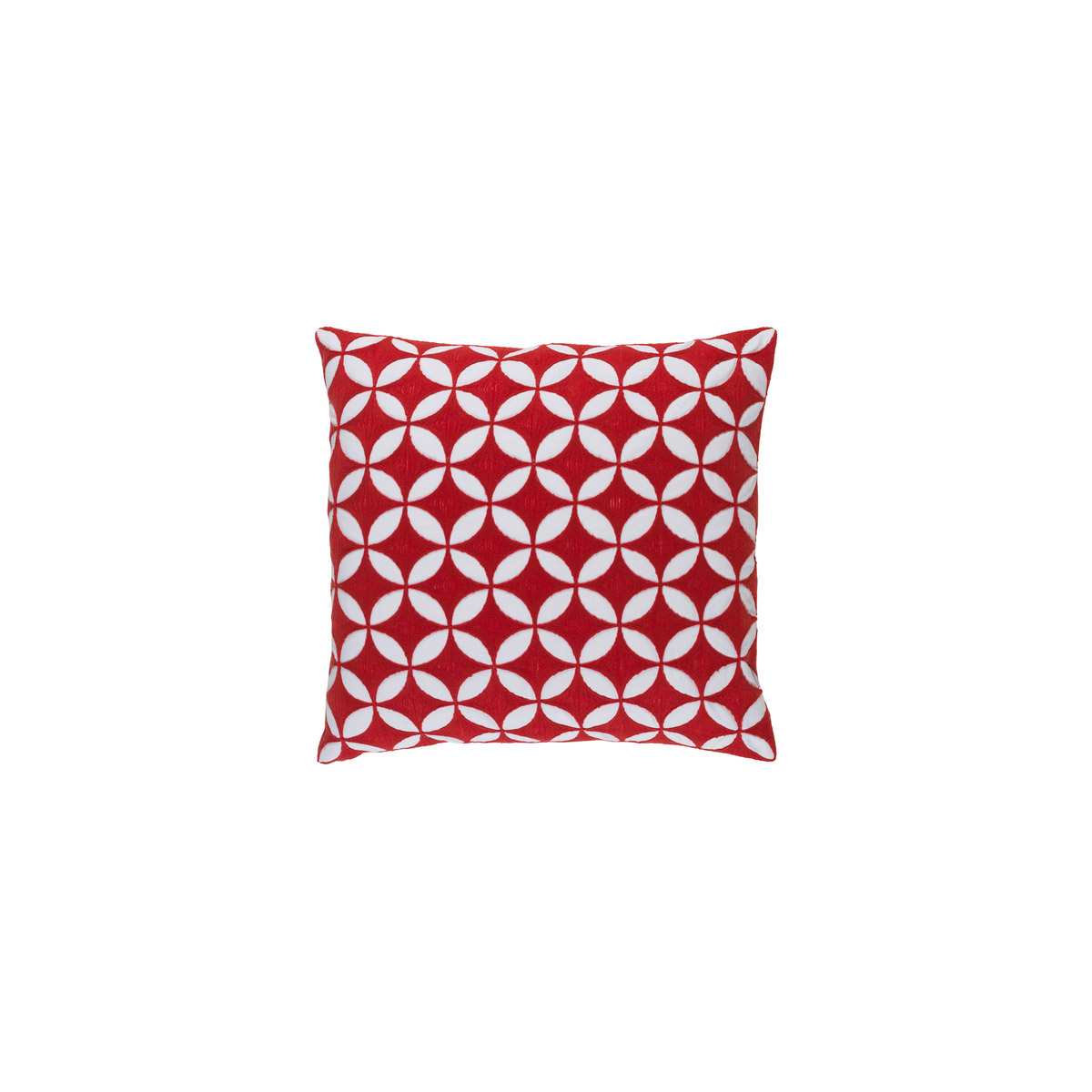 Perimeter 20 X 20 inch Bright Red and White Throw Pillow