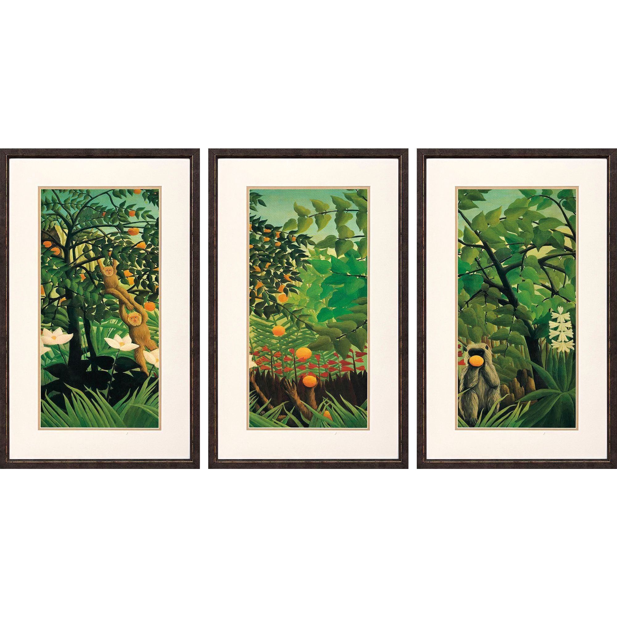 Propac Green and Brown and Orange Framed Art, Propac