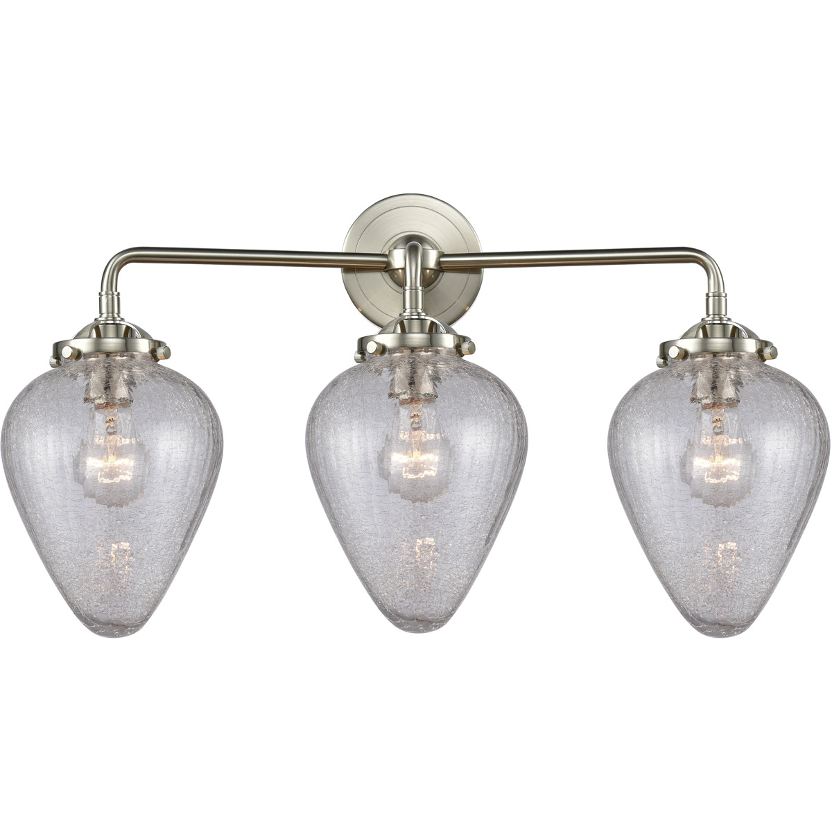 Nouveau Geneseo 3 Light 25 inch Brushed Satin Nickel Bath Vanity Light Wall Light, Nouveau
