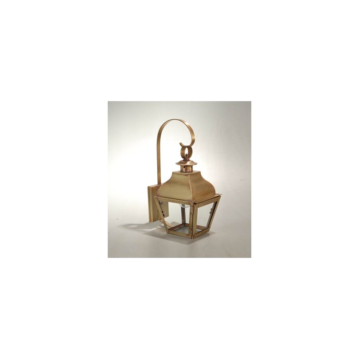 Stanfield 2 Light 16.25 inch Dark Antique Brass Outdoor Wall Light in Two 60W Candelabra, Seedy Marine Glass