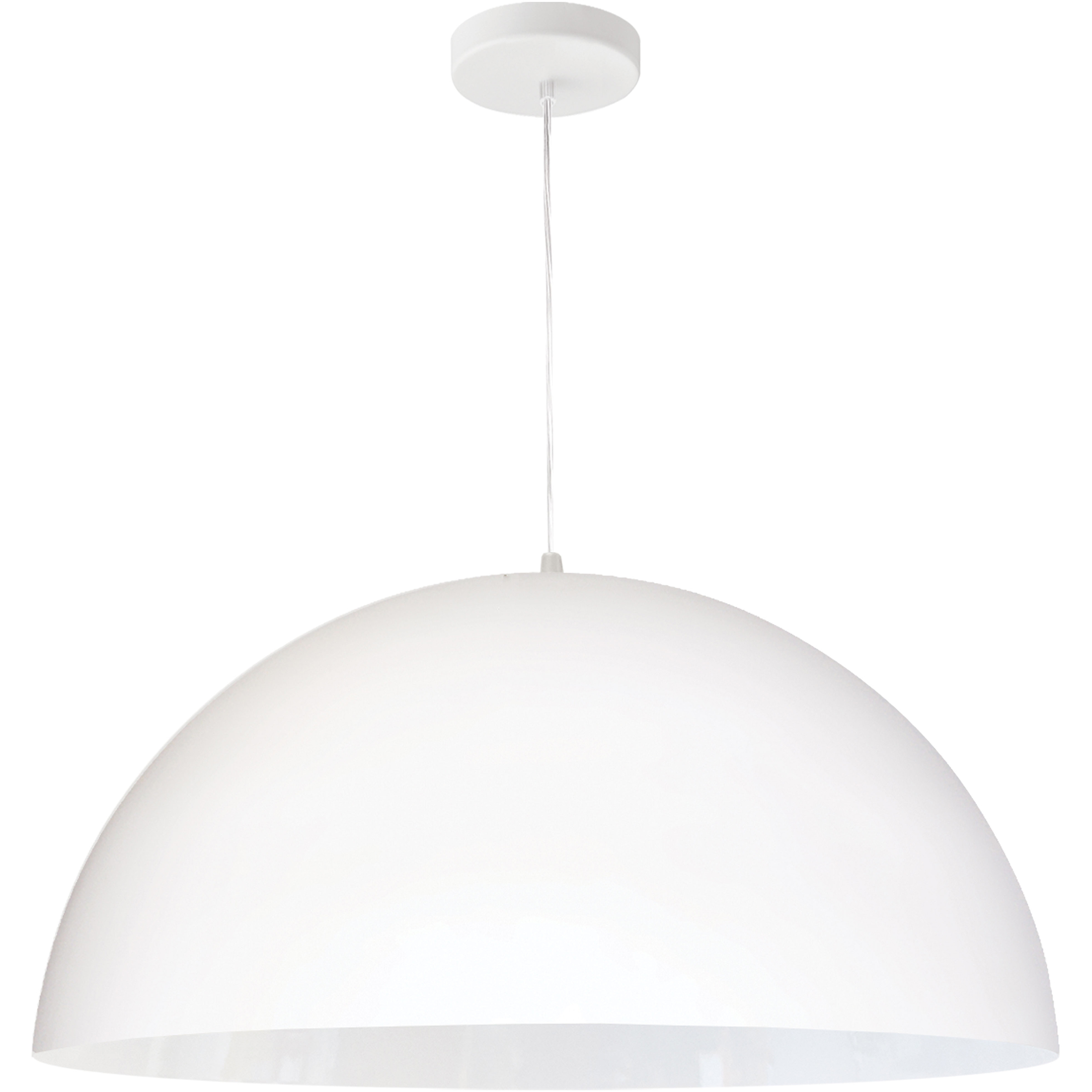 Ofelia LED 20 inch Matte White Pendant Ceiling Light, Dome