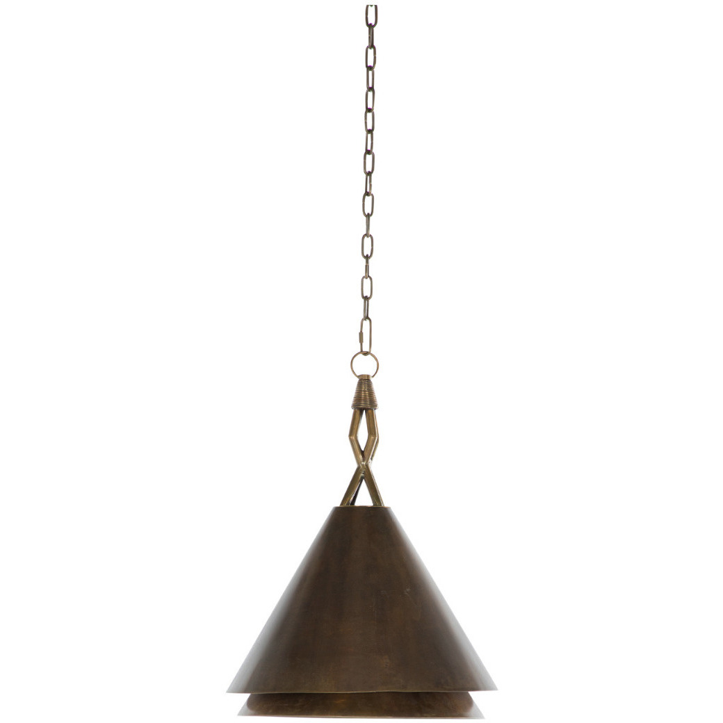 Mona 1 Light 14 inch Antique Light Brass Pendant Ceiling Light