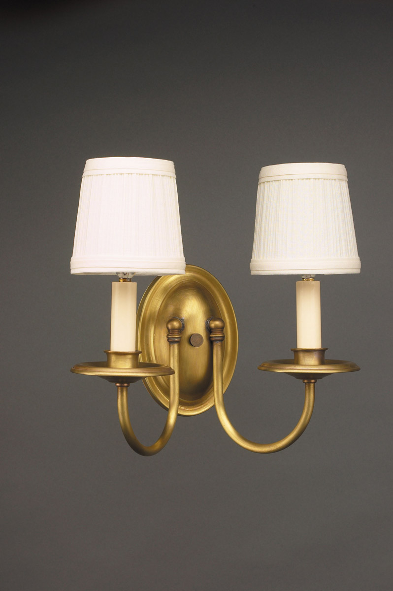 Hunter 2 Light 12 inch Antique Brass Wall Sconce Wall Light