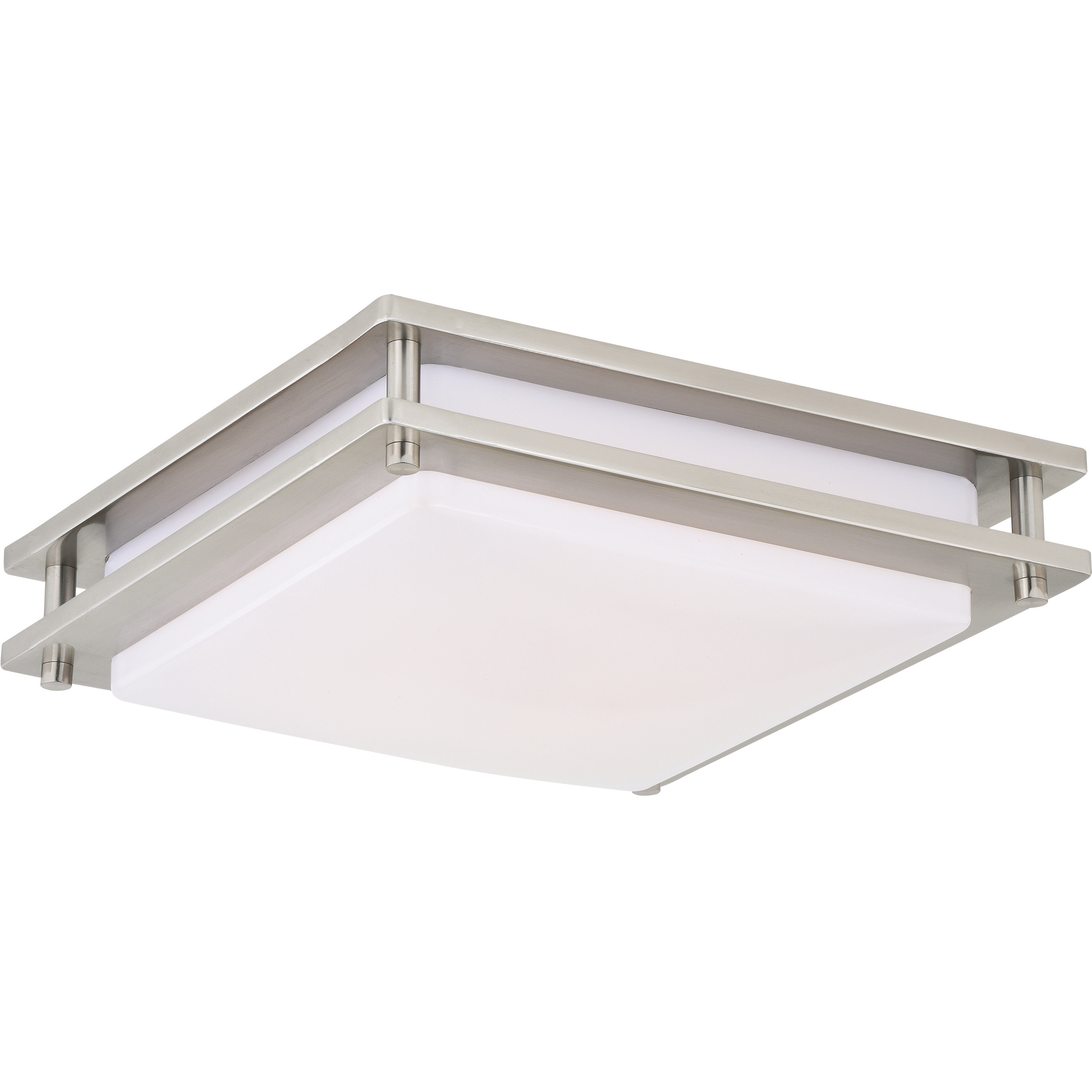 Horizon LED 12 inch Satin Nickel Flush Mount Ceiling Light