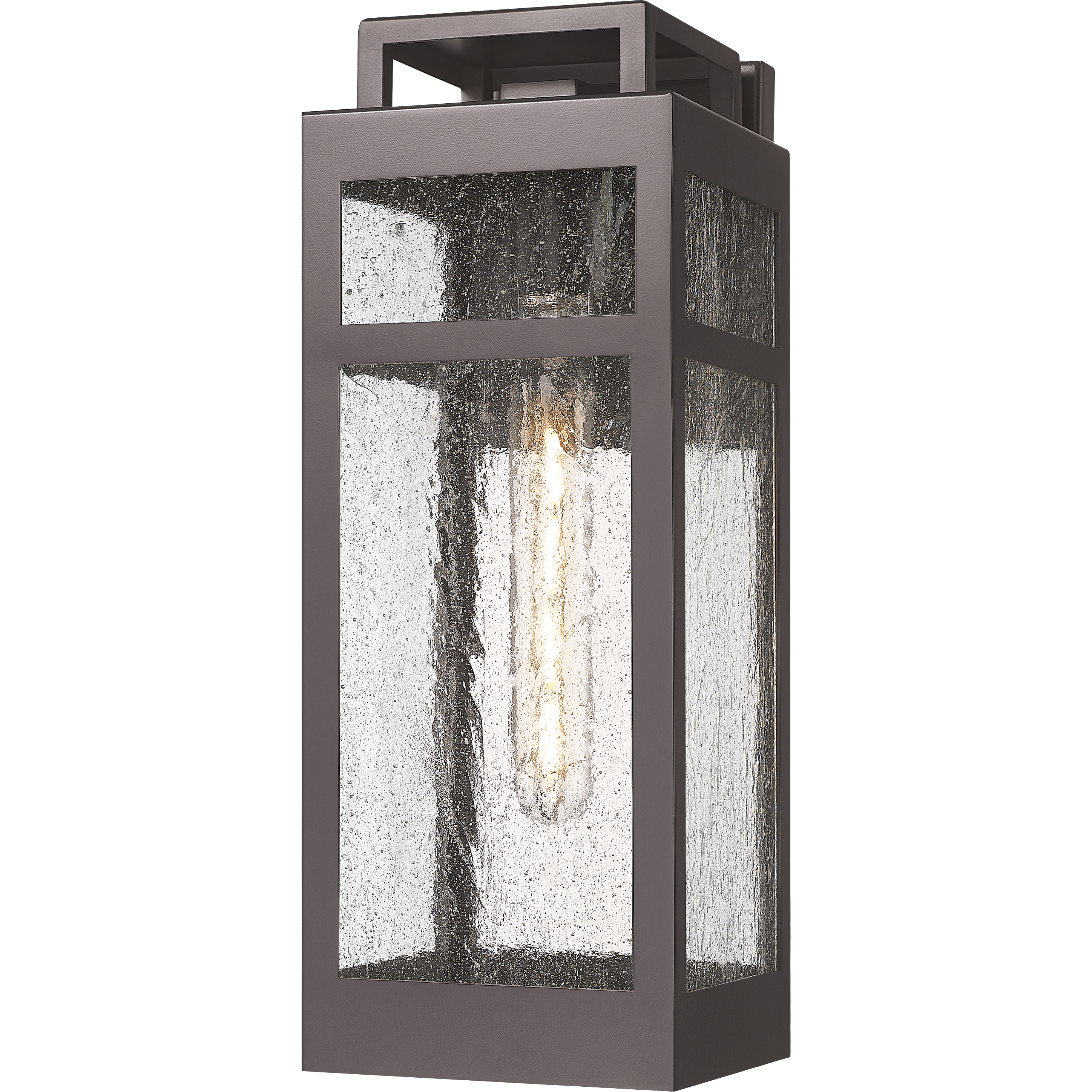 Ridgeway 1 Light 15.13 inch Bronze Outdoor Sconce in Seedy Glass
