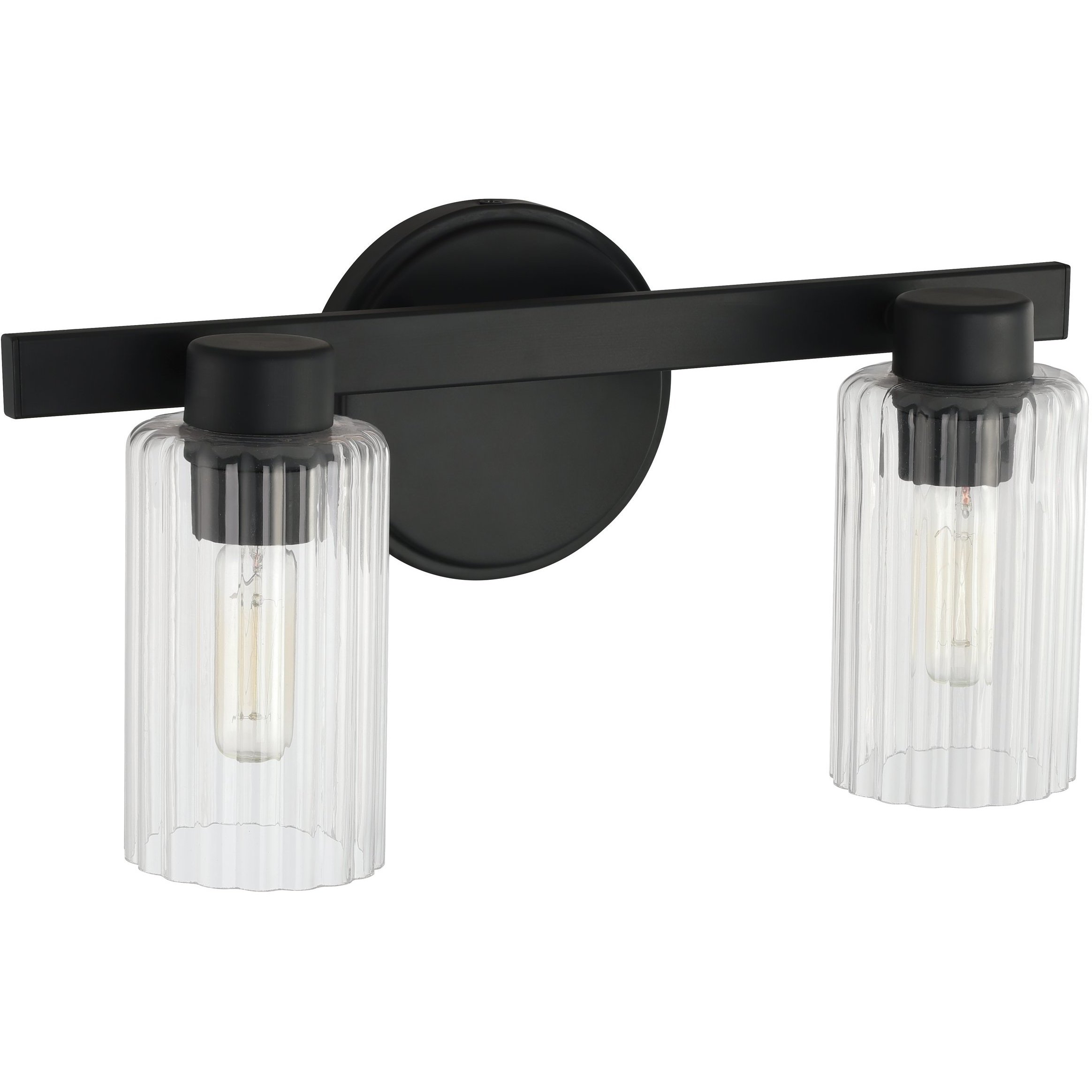 Bedminster 2 Light 14.5 inch Matte Black Vanity Light Wall Light