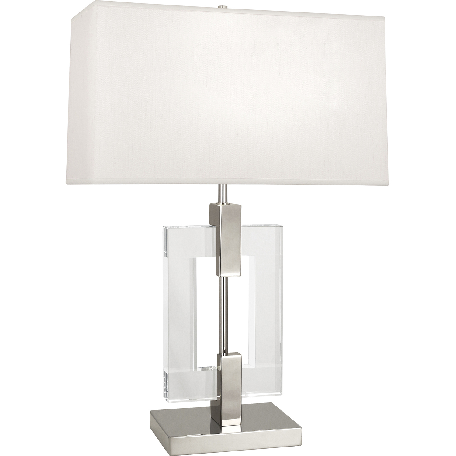 Lincoln 29 inch 150 watt Polished Nickel Table Lamp Portable Light in Pearl Dupioni