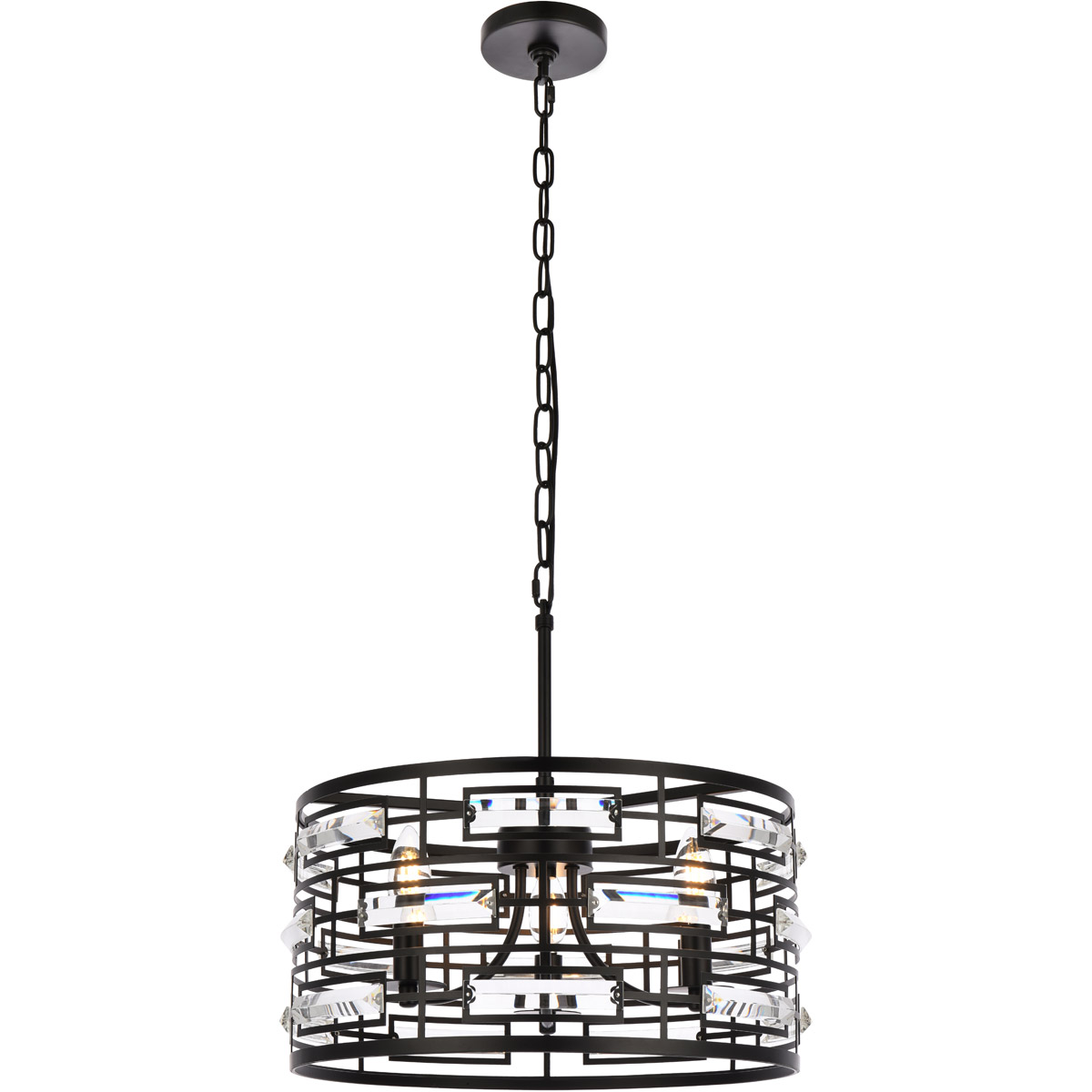 Kennedy 3 Light 16.5 inch Black Pendant Ceiling Light