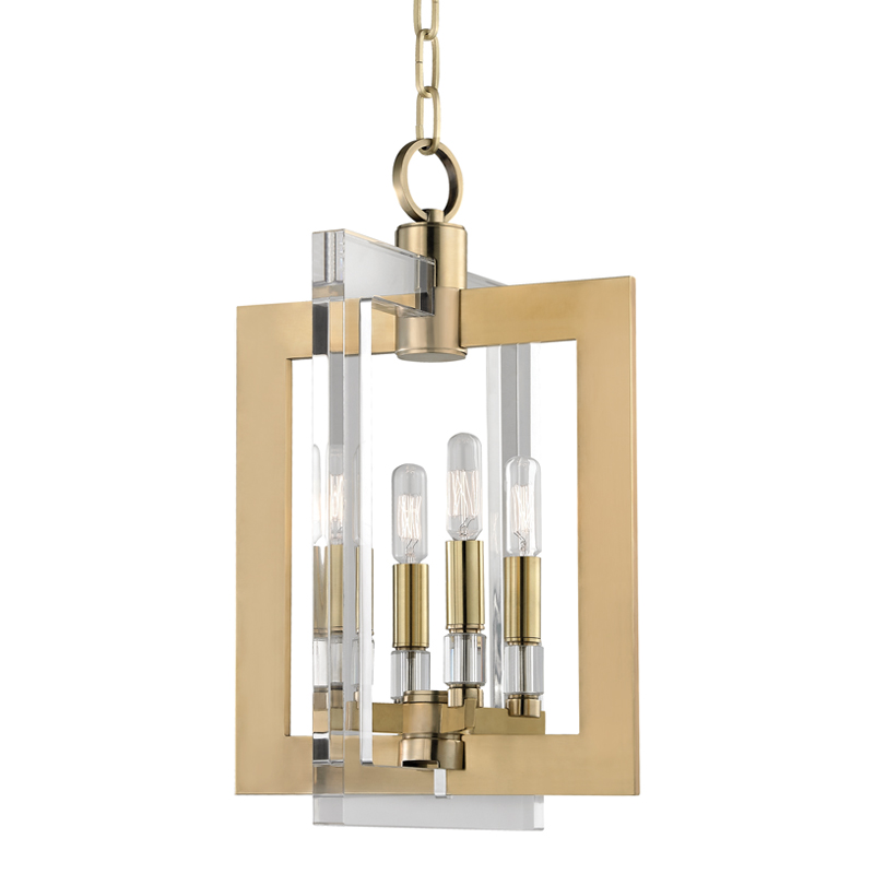 Wellington 4 Light 12 inch Aged Brass Pendant Ceiling Light