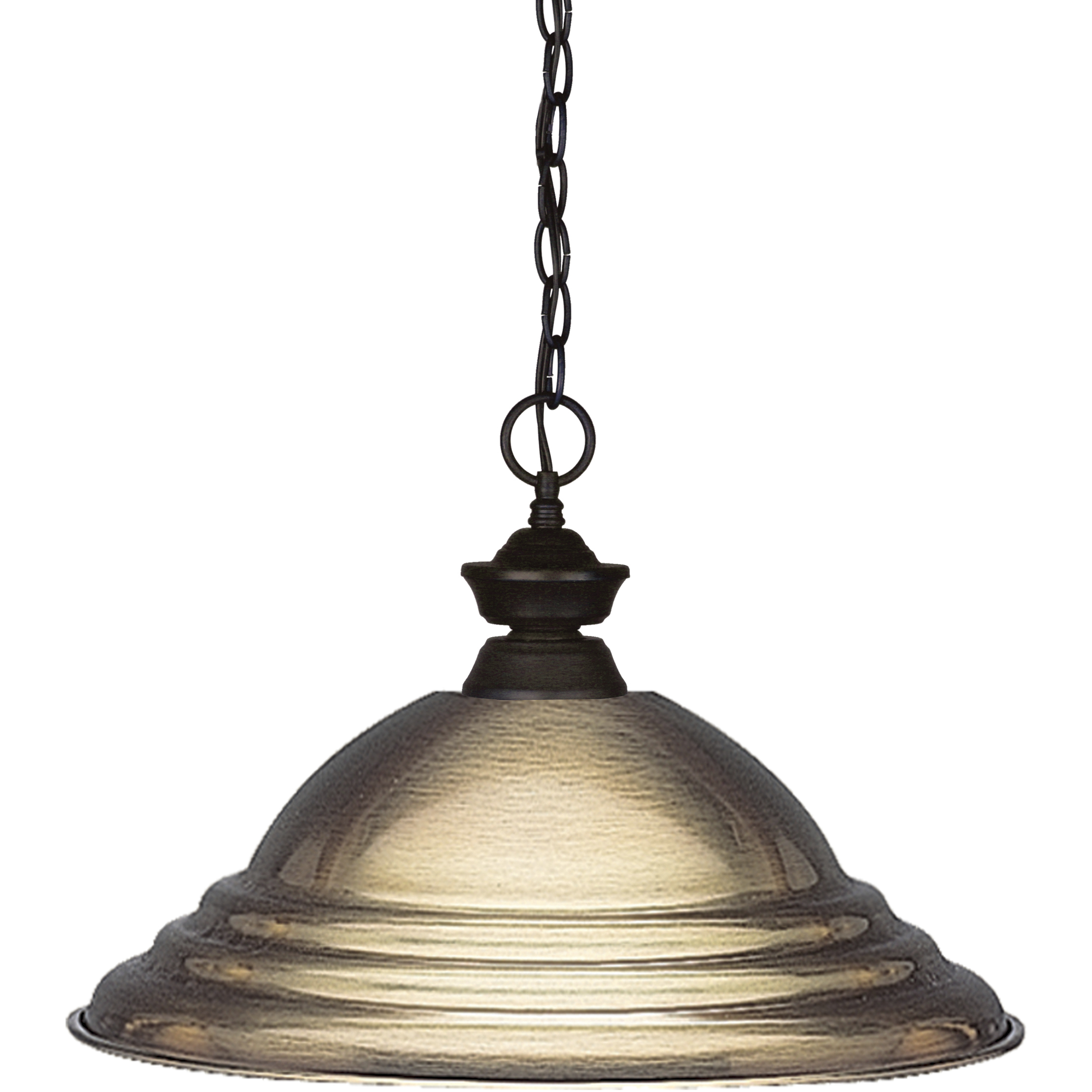 Shark 1 Light 16 inch Bronze Pendant Ceiling Light in 3.68, Antique Bronze Steel