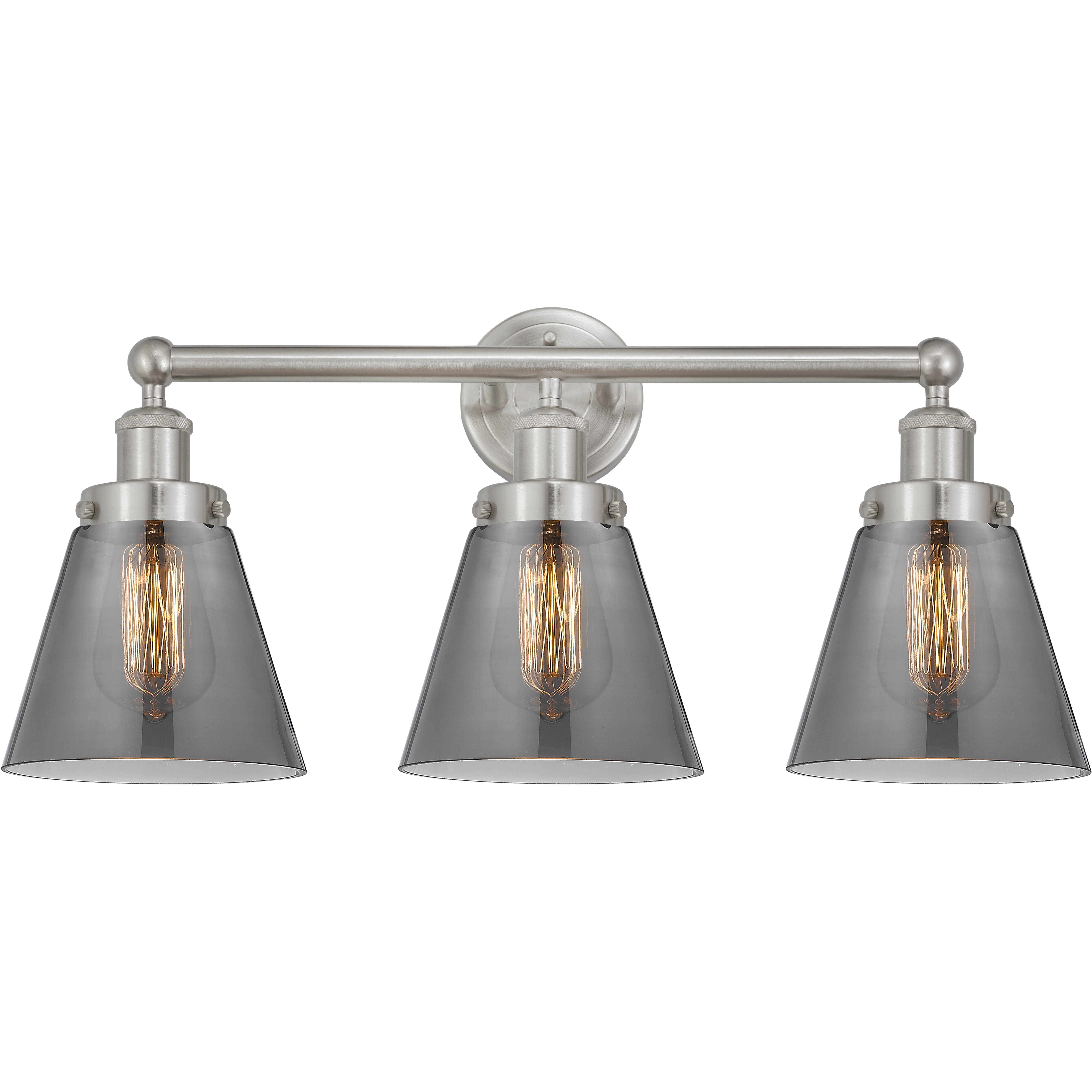Cone 3 Light 24.5 inch Brushed Satin Nickel Bath Vanity Light Wall Light