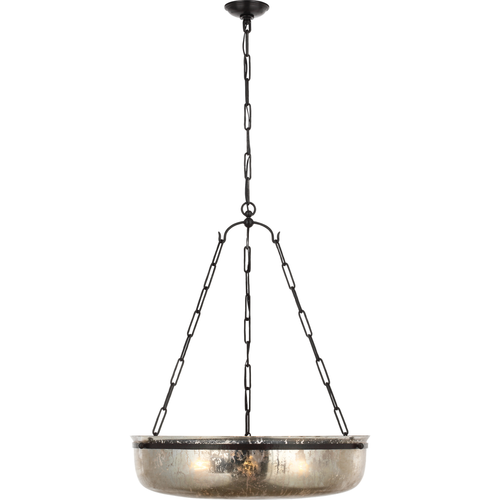 Chapman & Myers Lorford LED 27.75 inch Aged Iron Chandelier Ceiling Light, Medium