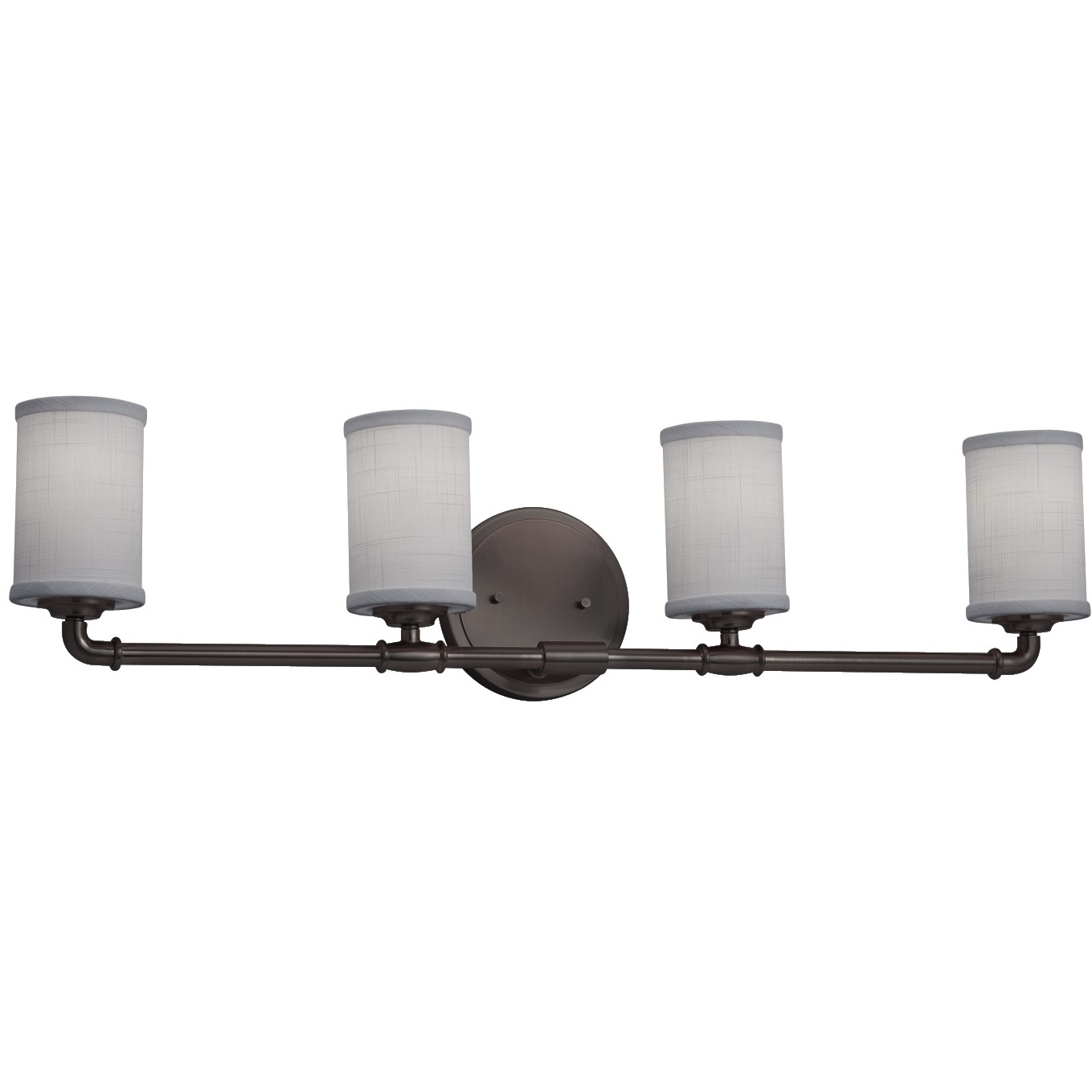 Textile 4 Light 33.5 inch Dark Bronze Bath Vanity Light Wall Light, Bronx Family, Choices