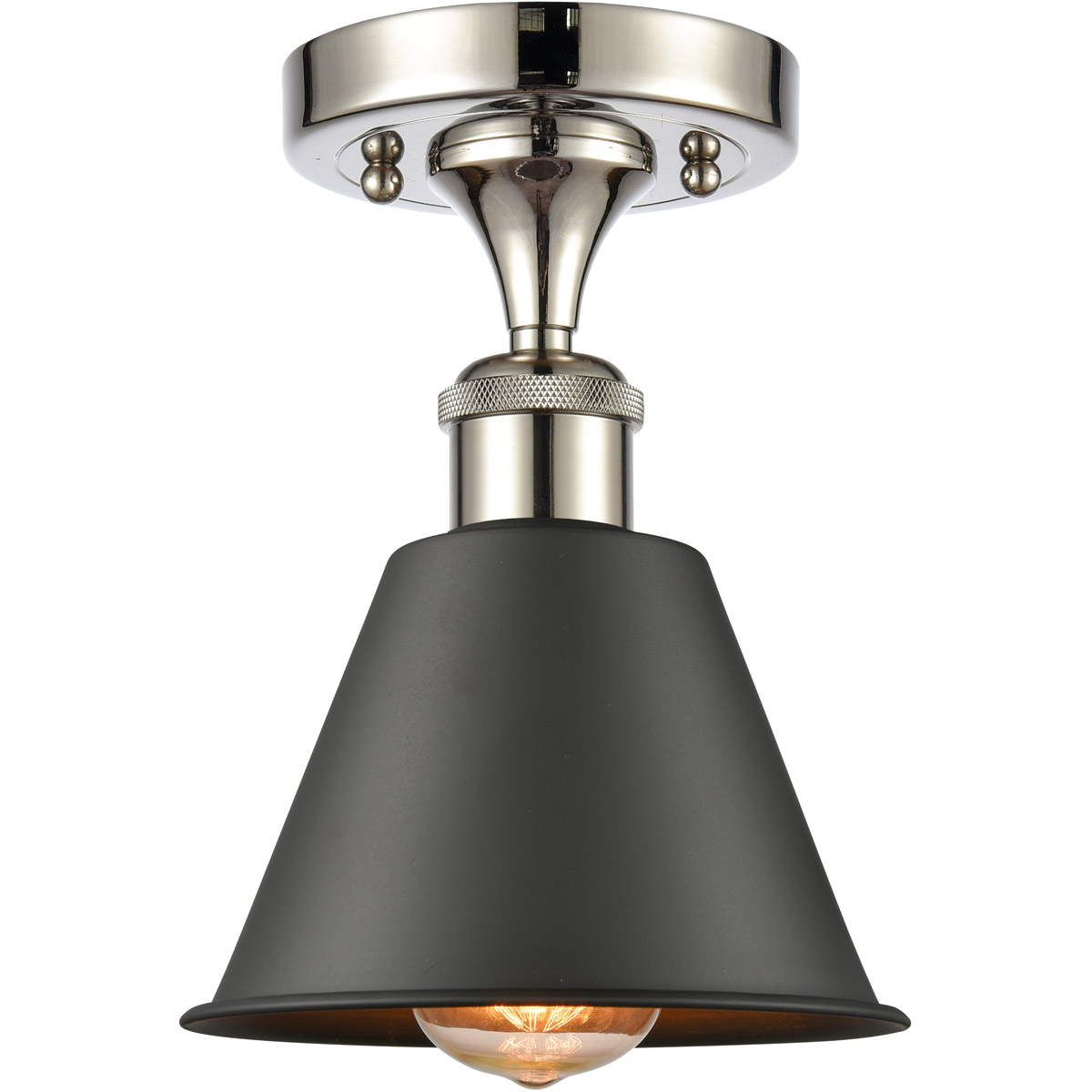 Ballston Smithfield 1 Light 7 inch Polished Nickel Semi-Flush Mount Ceiling Light