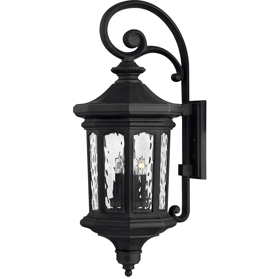 Estate Series Raley LED 32 inch Museum Black Outdoor Wall Mount Lantern, Large