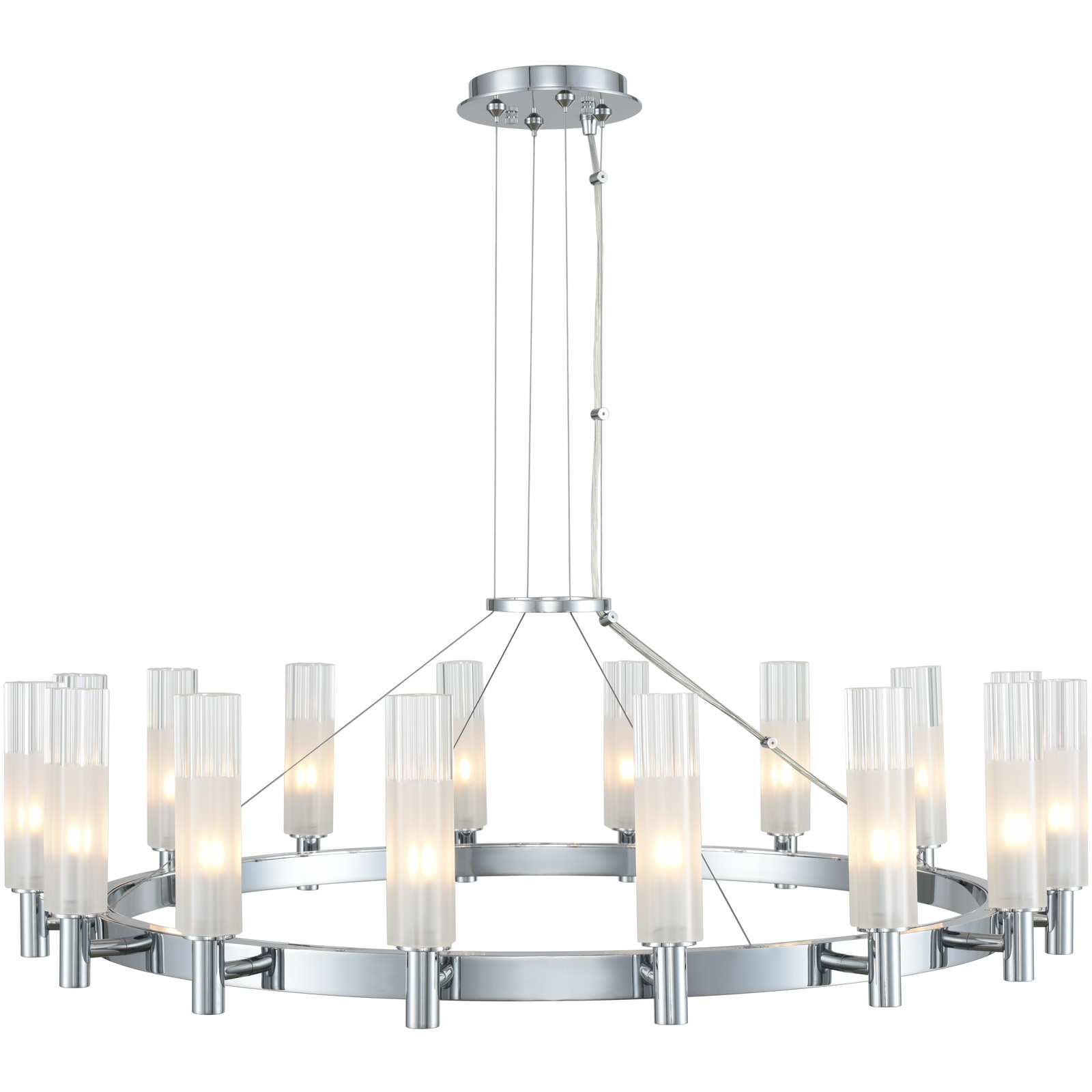 Lorne LED 34 inch Chrome Chandelier Ceiling Light