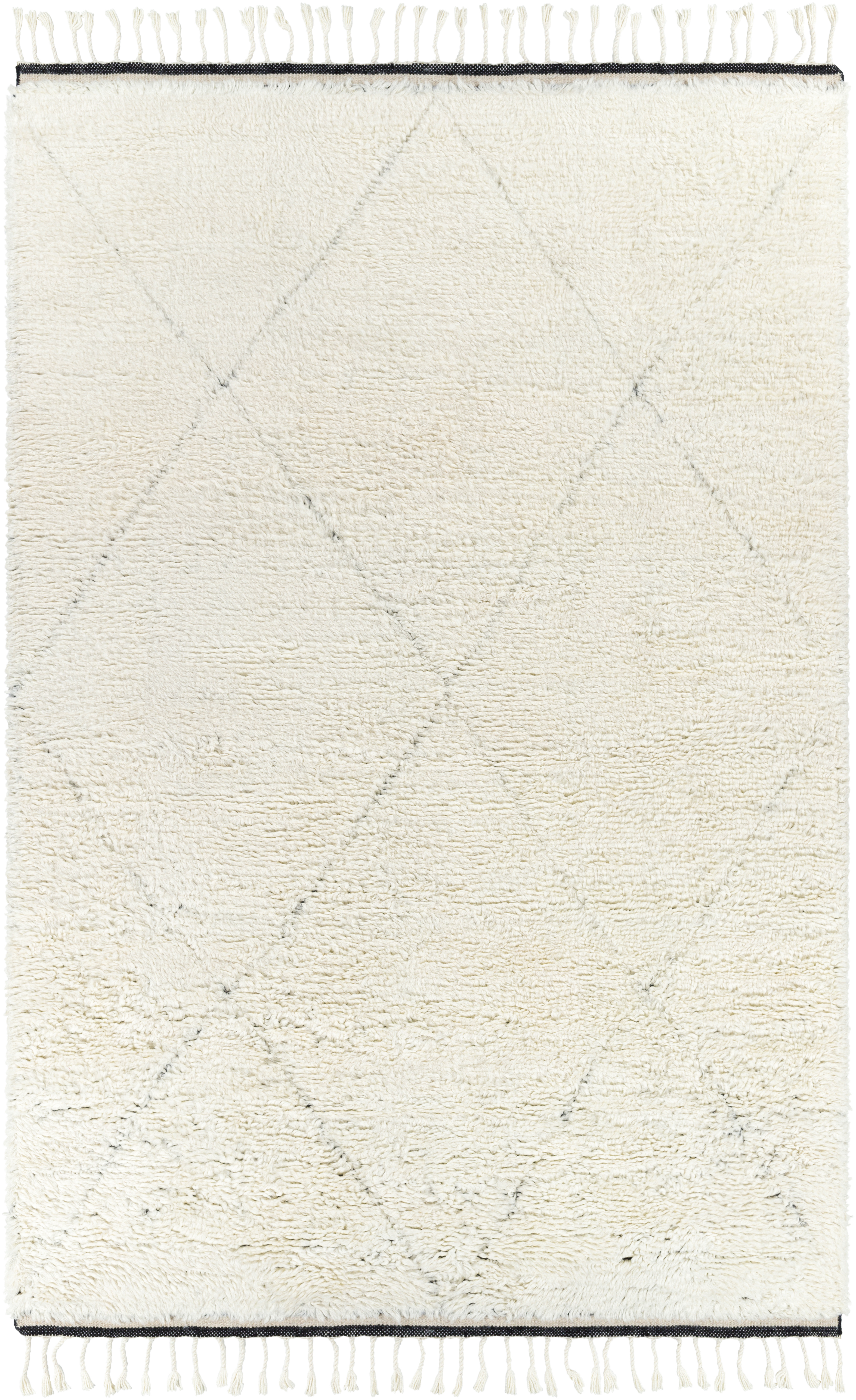 Sahara 72 X 48 inch Cream Rug in 4 X 6, Rectangle