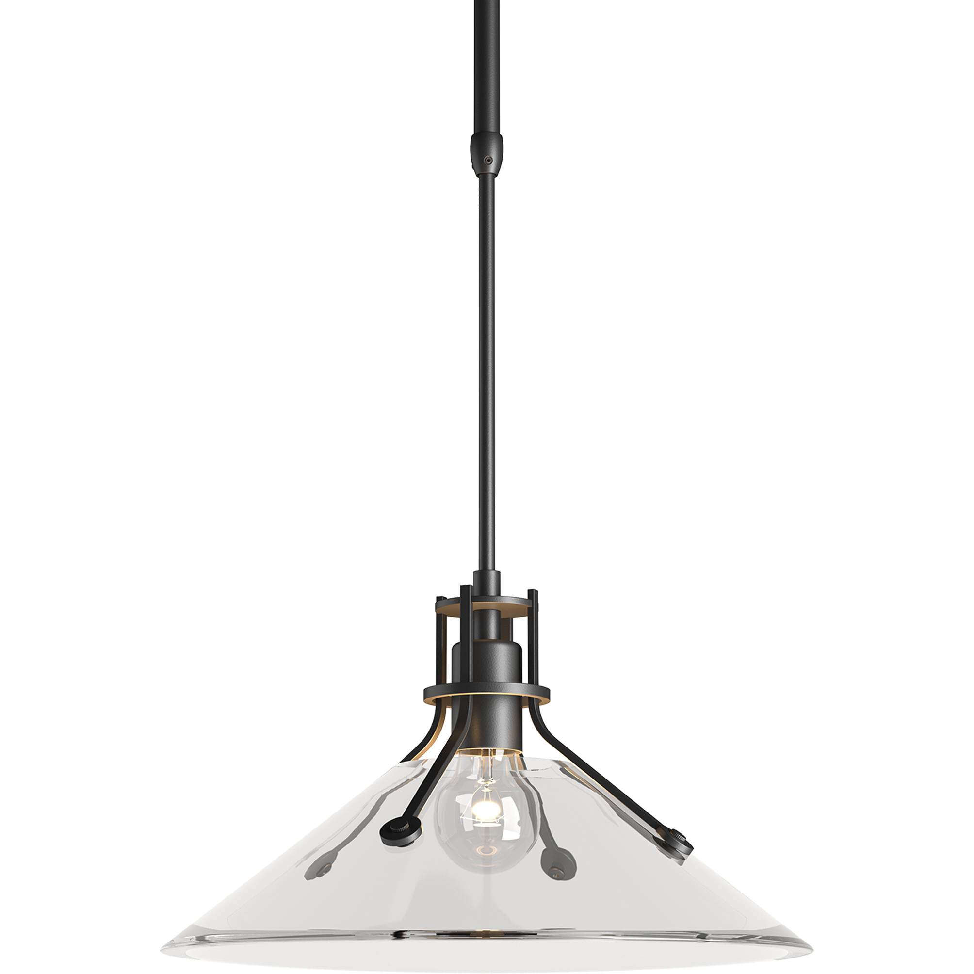 Henry 1 Light 14.4 inch Coastal Black Outdoor Pendant in Clear, Medium