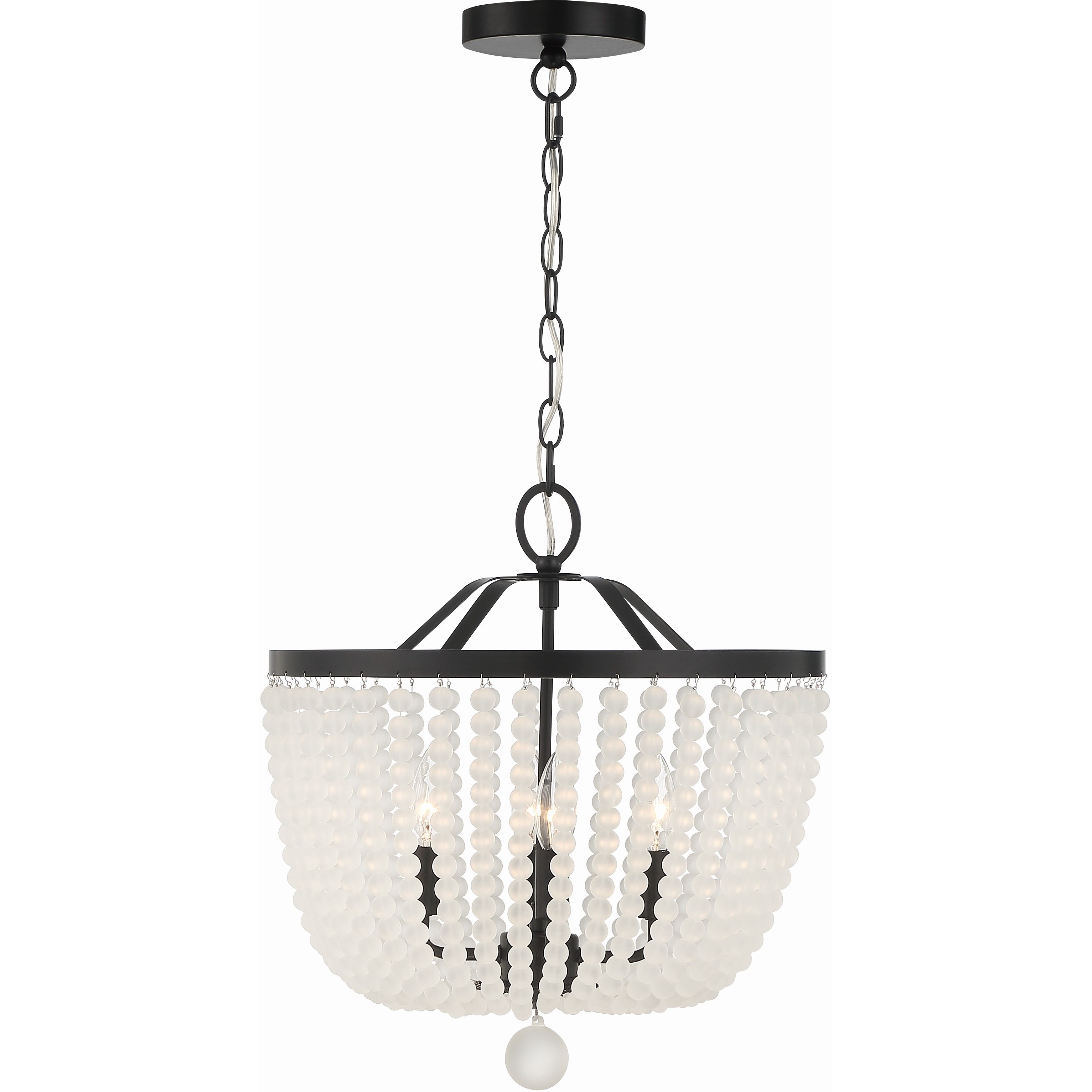 Rylee 4 Light 16.5 inch Matte Black Chandelier Ceiling Light