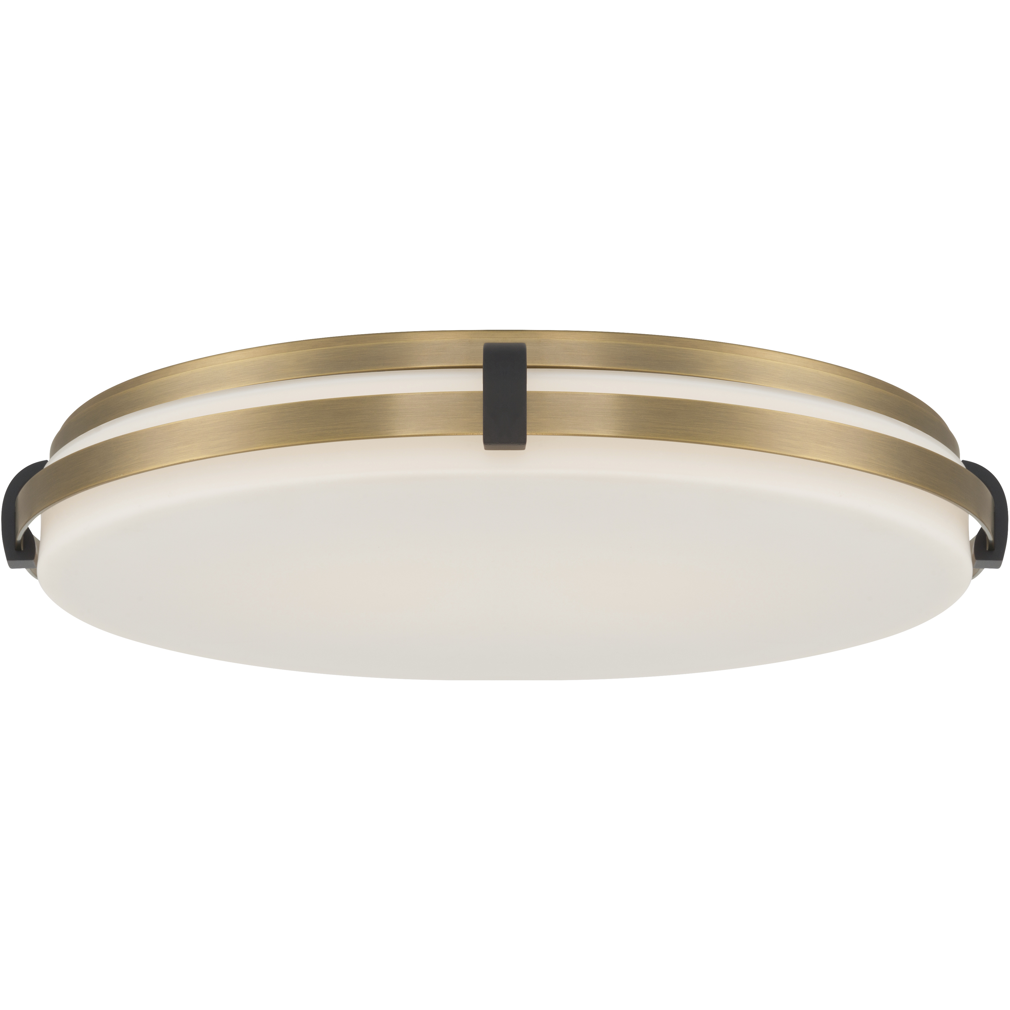 Arclume LED 18.75 inch Legacy Brass and Dark Matte Black Flush Mount Ceiling Light