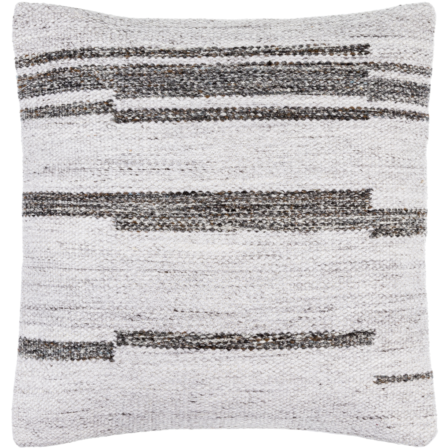 Guinea 18 X 18 inch Light Silver/Light Grey/Off-White/Silver Accent Pillow