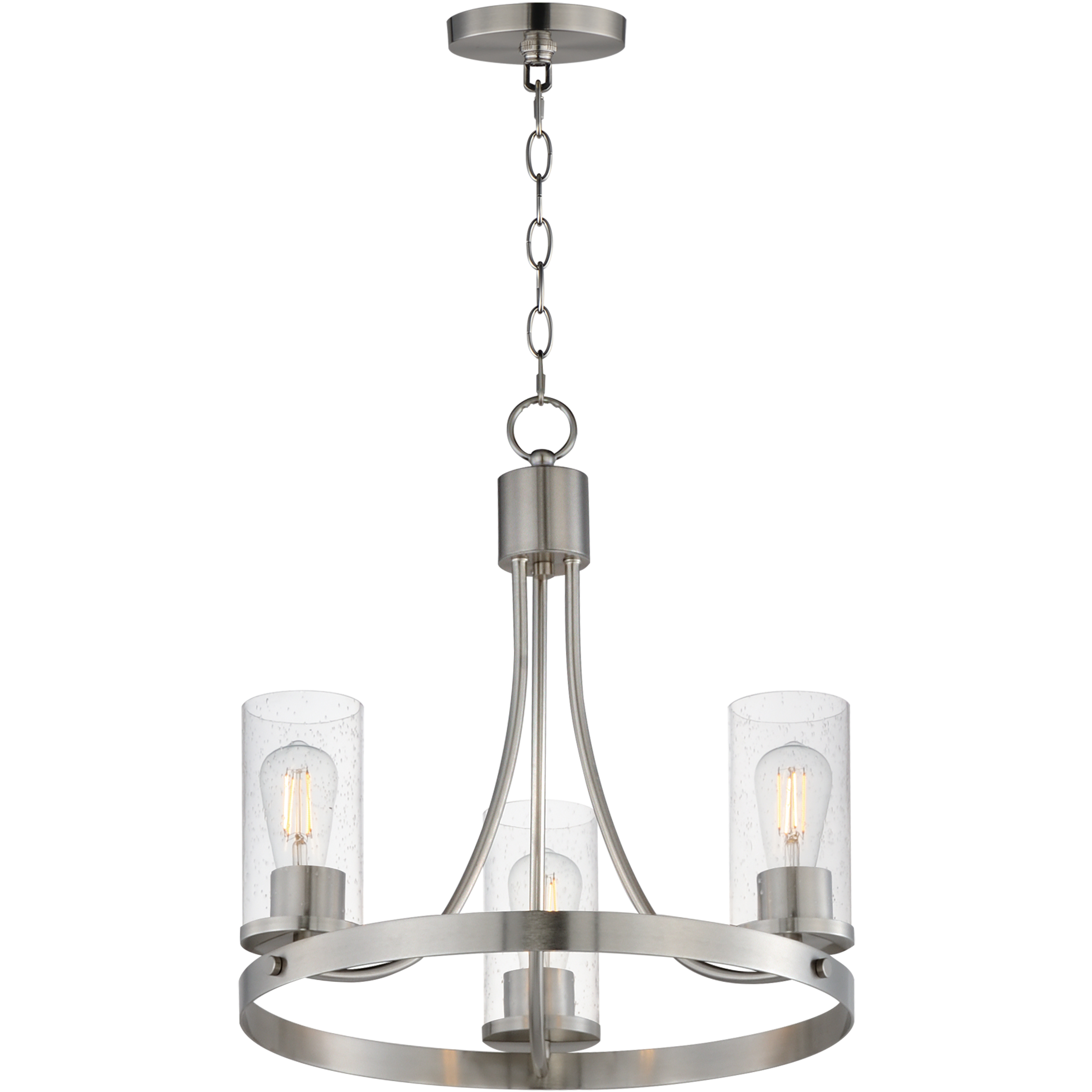 Livingston 3 Light 20 inch Satin Nickel Chandelier Ceiling Light