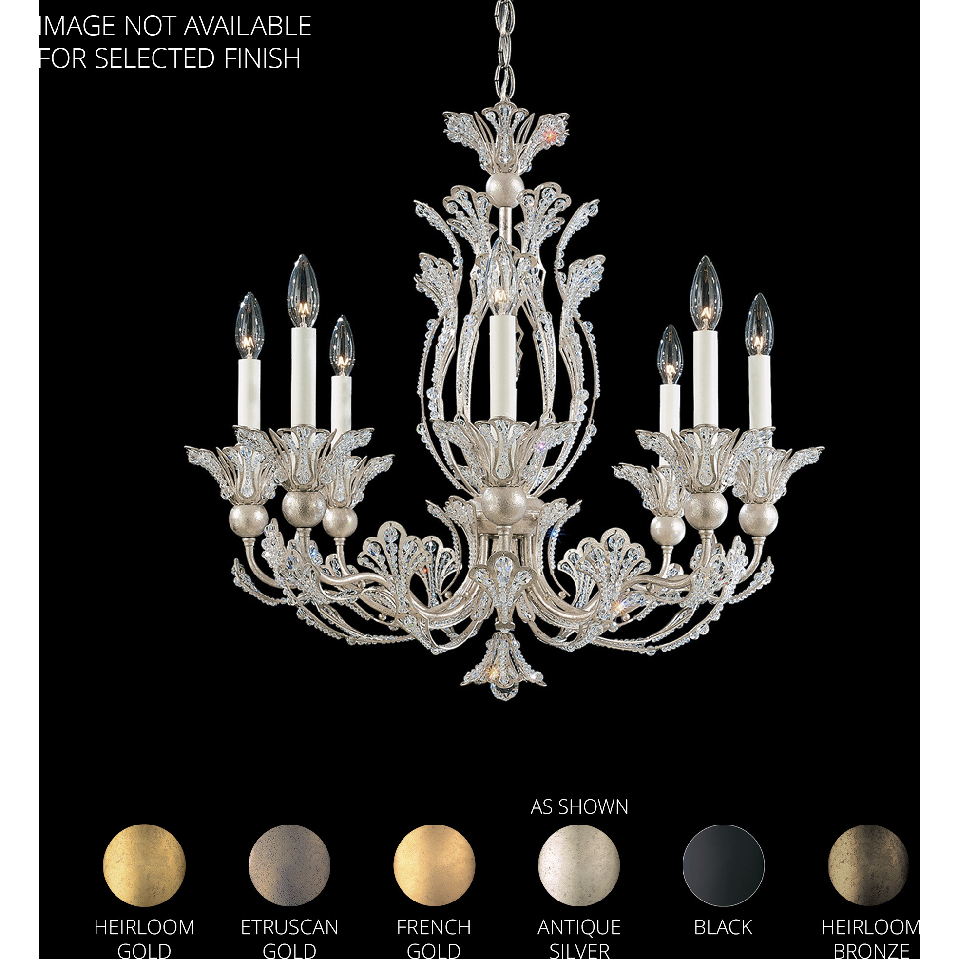 Rivendell 8 Light Heirloom Gold Chandelier Ceiling Light in Radiance