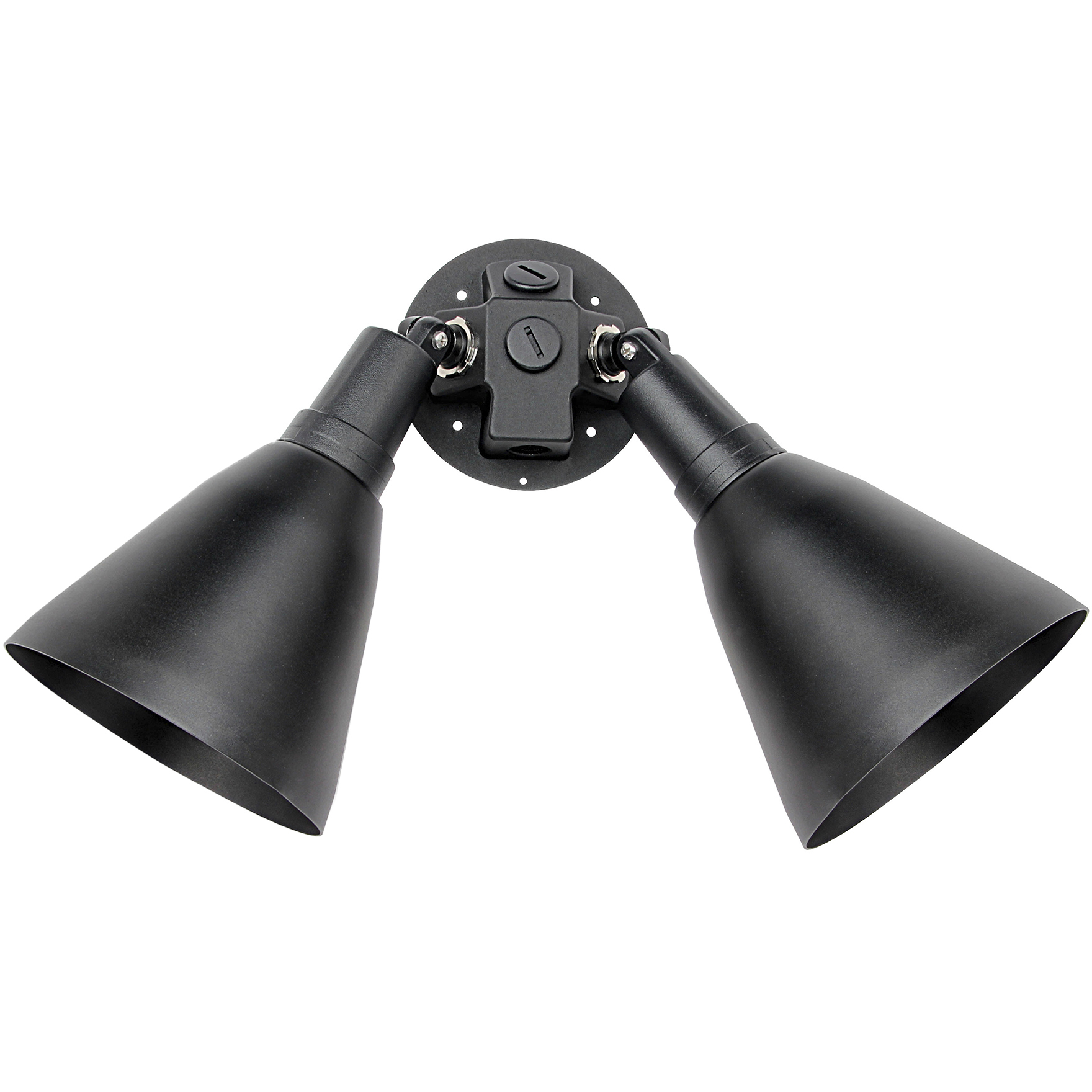 Spots 2 Light 13 inch Black Outdoor Wall Mount