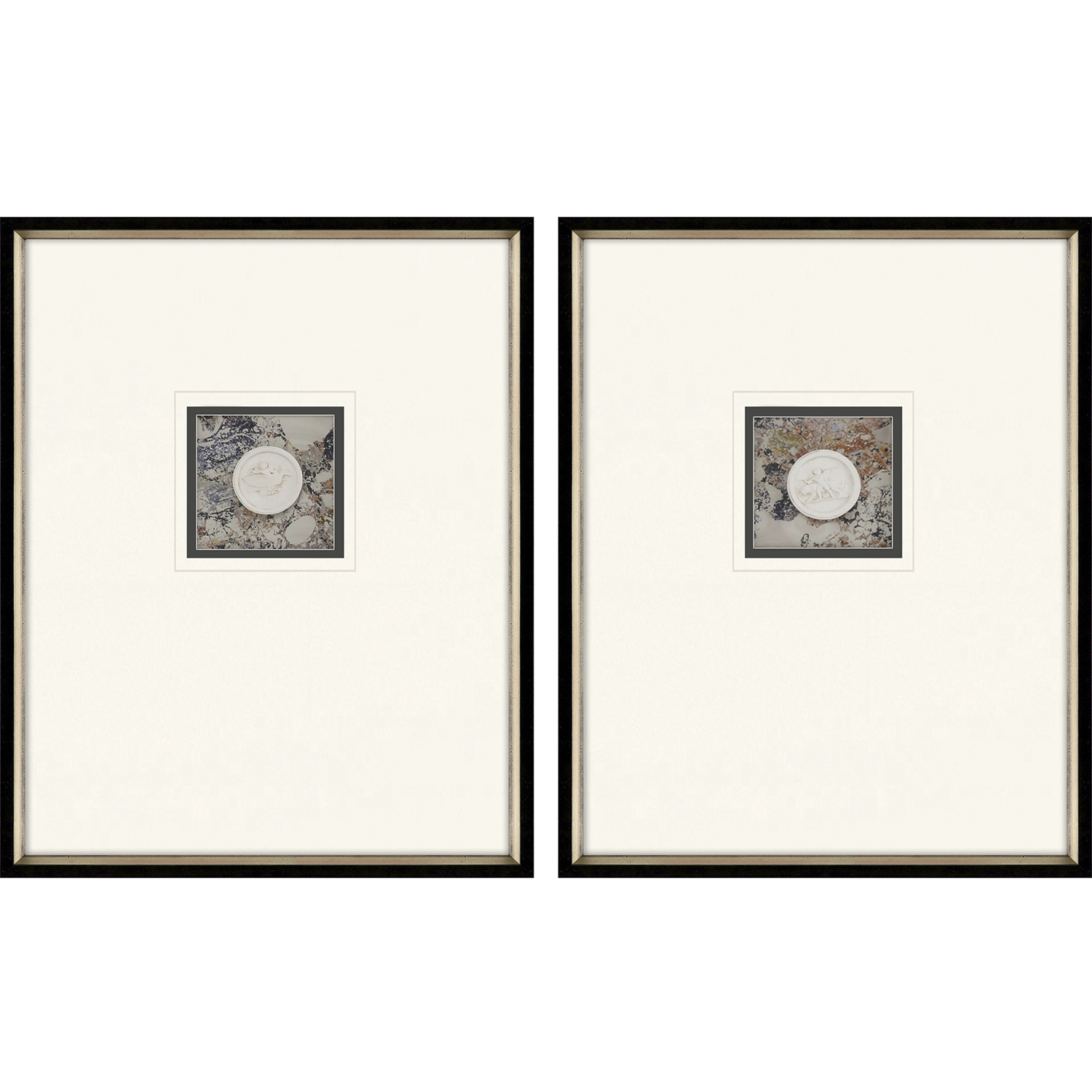 Figurative Beige and Black and Multi and Neutral Framed Art