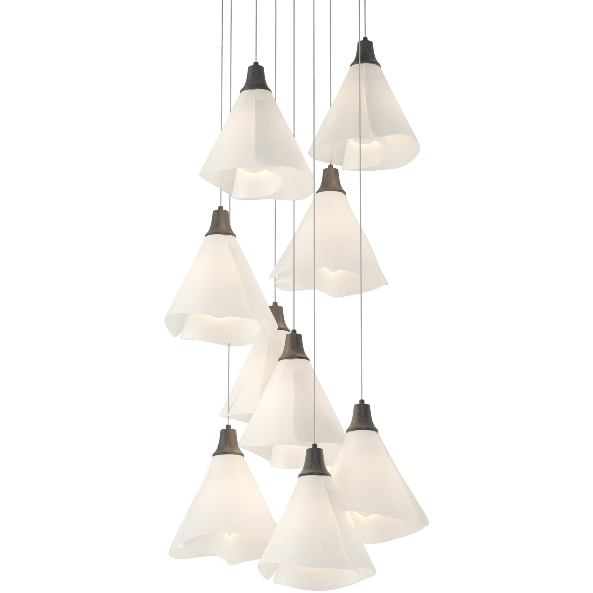 Mobius 9 Light 20.8 inch Natural Iron Pendant Ceiling Light, Long