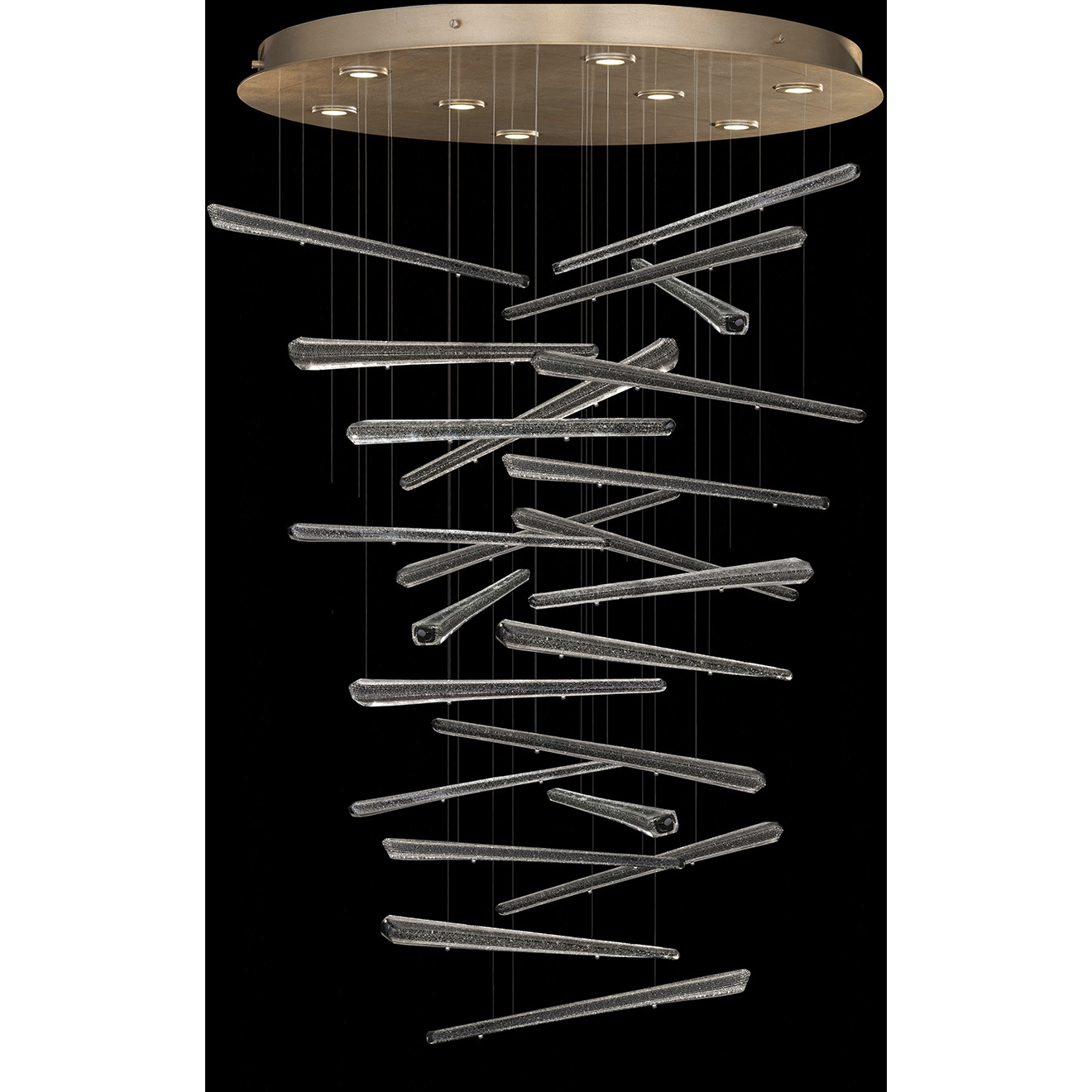 Elevate 8 Light 34 inch Gold Pendant Ceiling Light