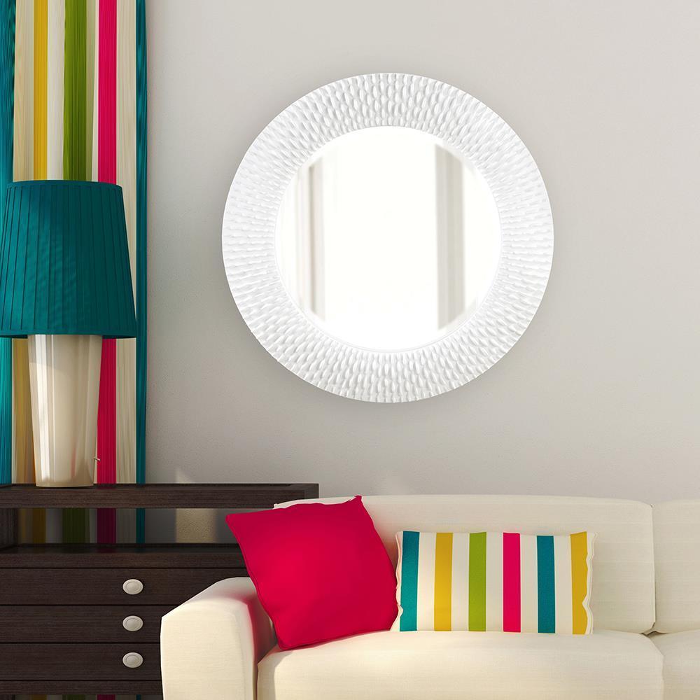 Bergman 32 X 32 inch Glossy White Wall Mirror