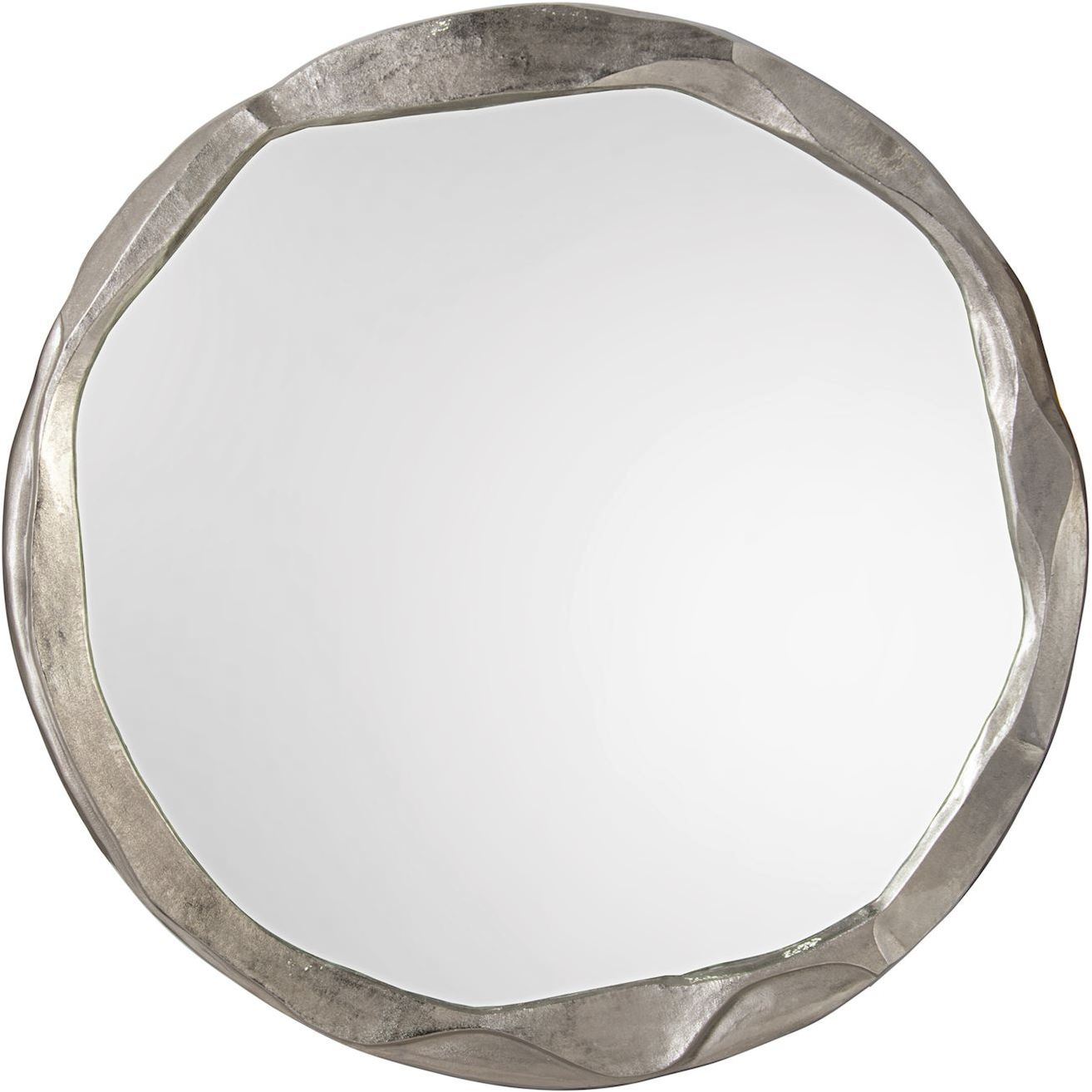 Round Ruga 54 X 54 inch Nickel Mirror, Large