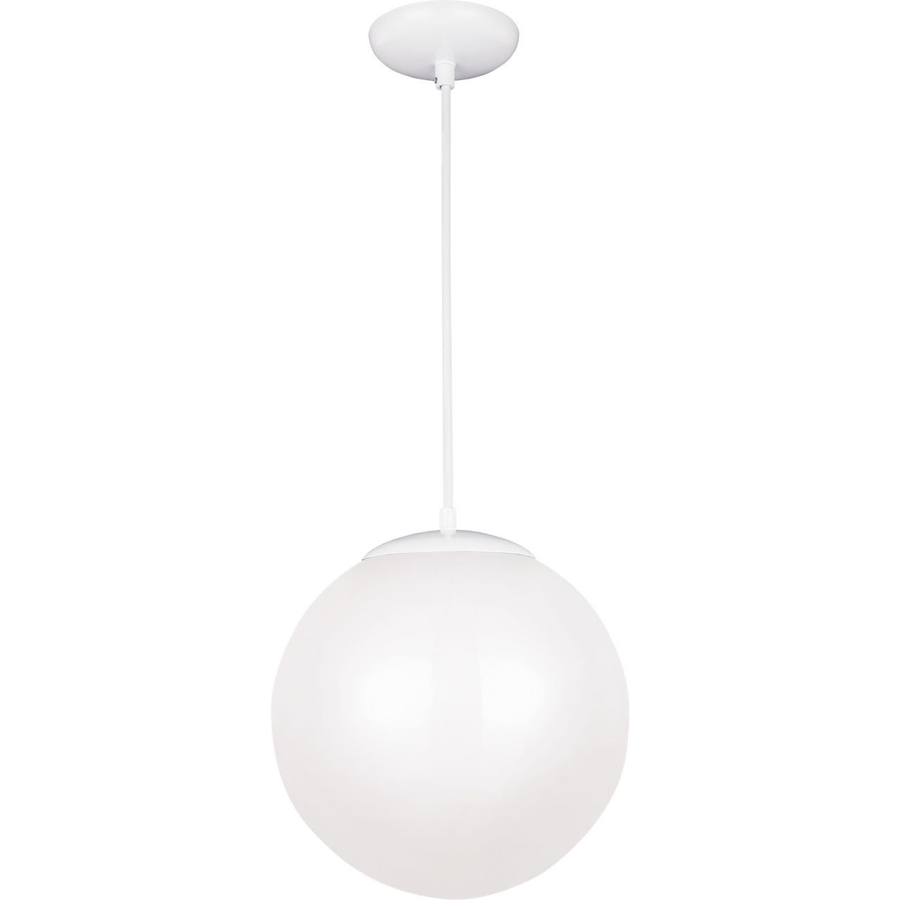 Leo - Hanging Globe LED 14 inch White Pendant Ceiling Light