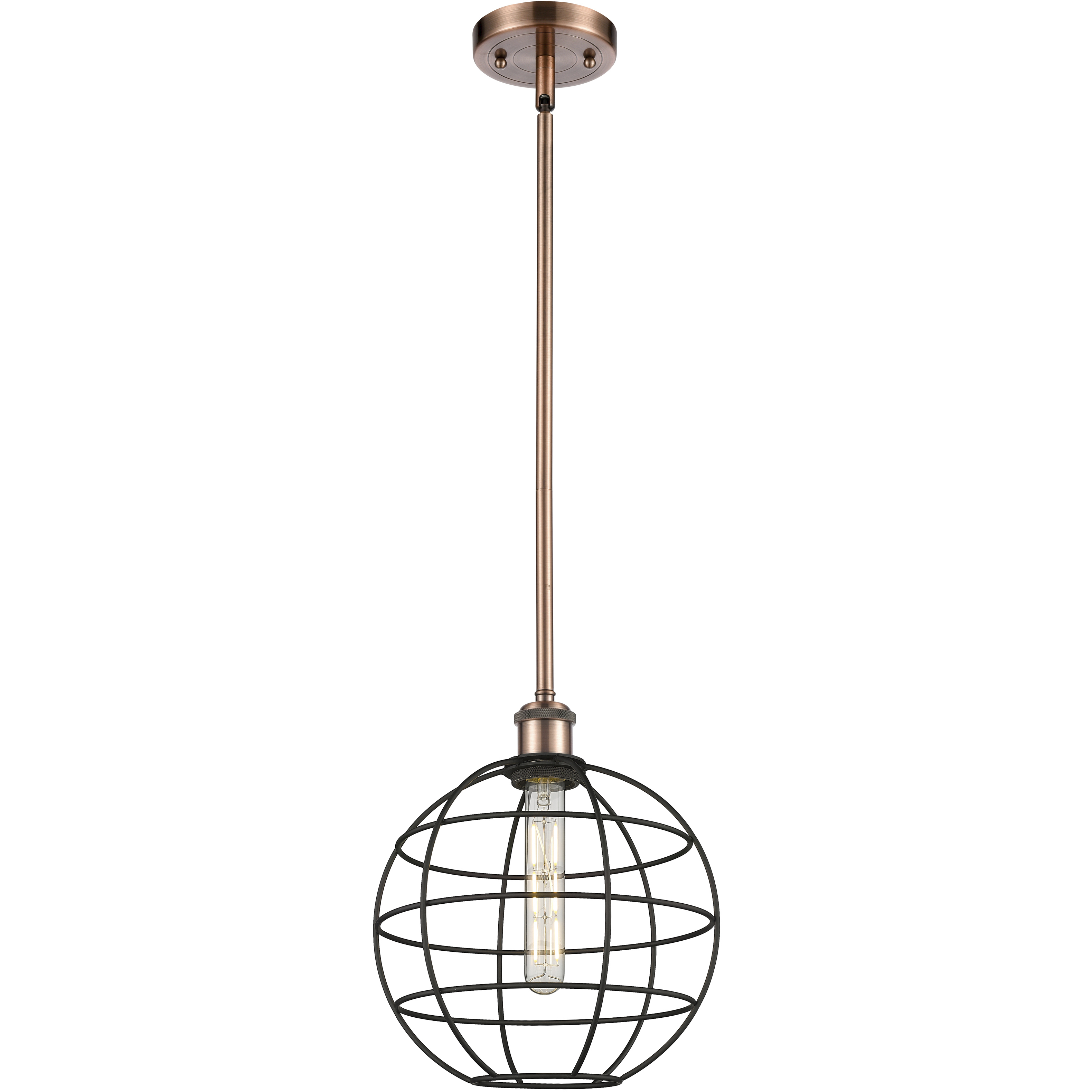 Lake Placid 1 Light 10 inch Antique Copper Pendant Ceiling Light