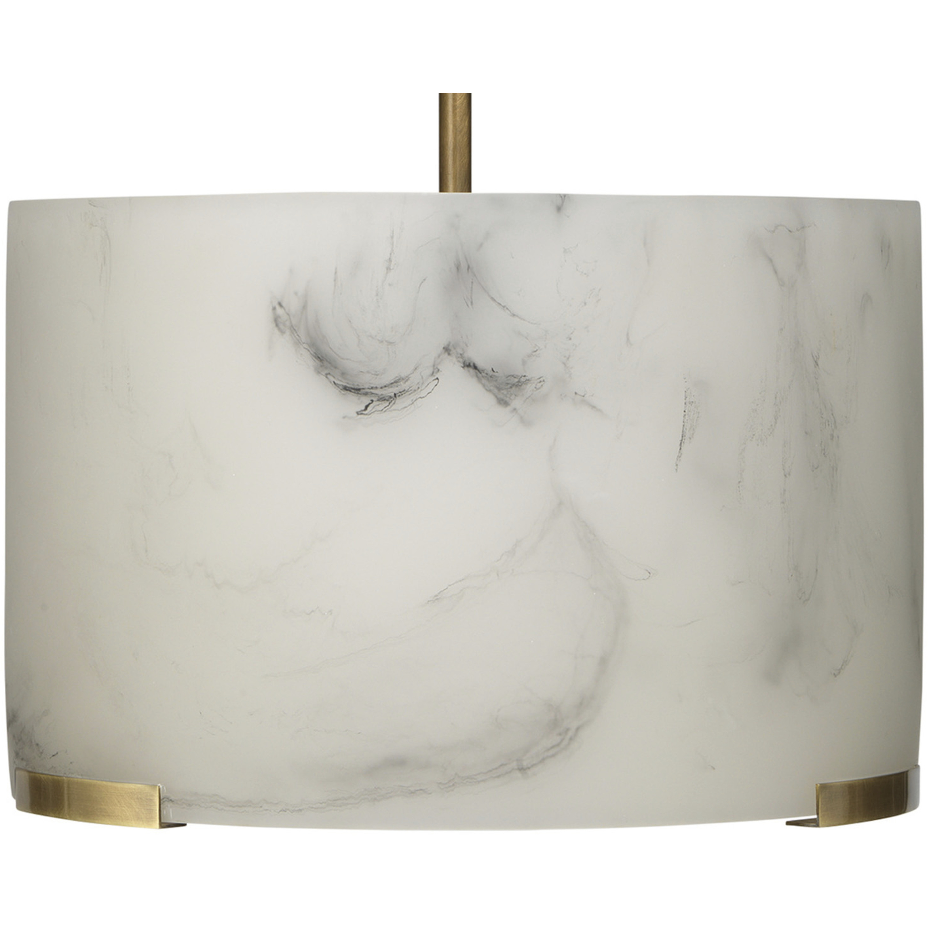 Elancourt 3 Light 17 inch Antique Brass Pendant Ceiling Light