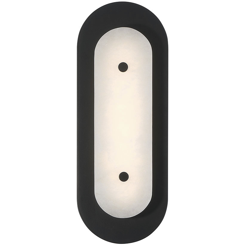 Tramore 1 Light 16 inch Black Outdoor Wall Sconce in Alabaster