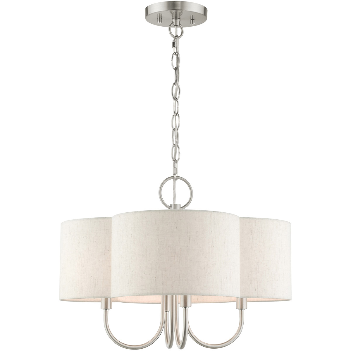 Solstice 4 Light 18 inch Brushed Nickel Chandelier Ceiling Light
