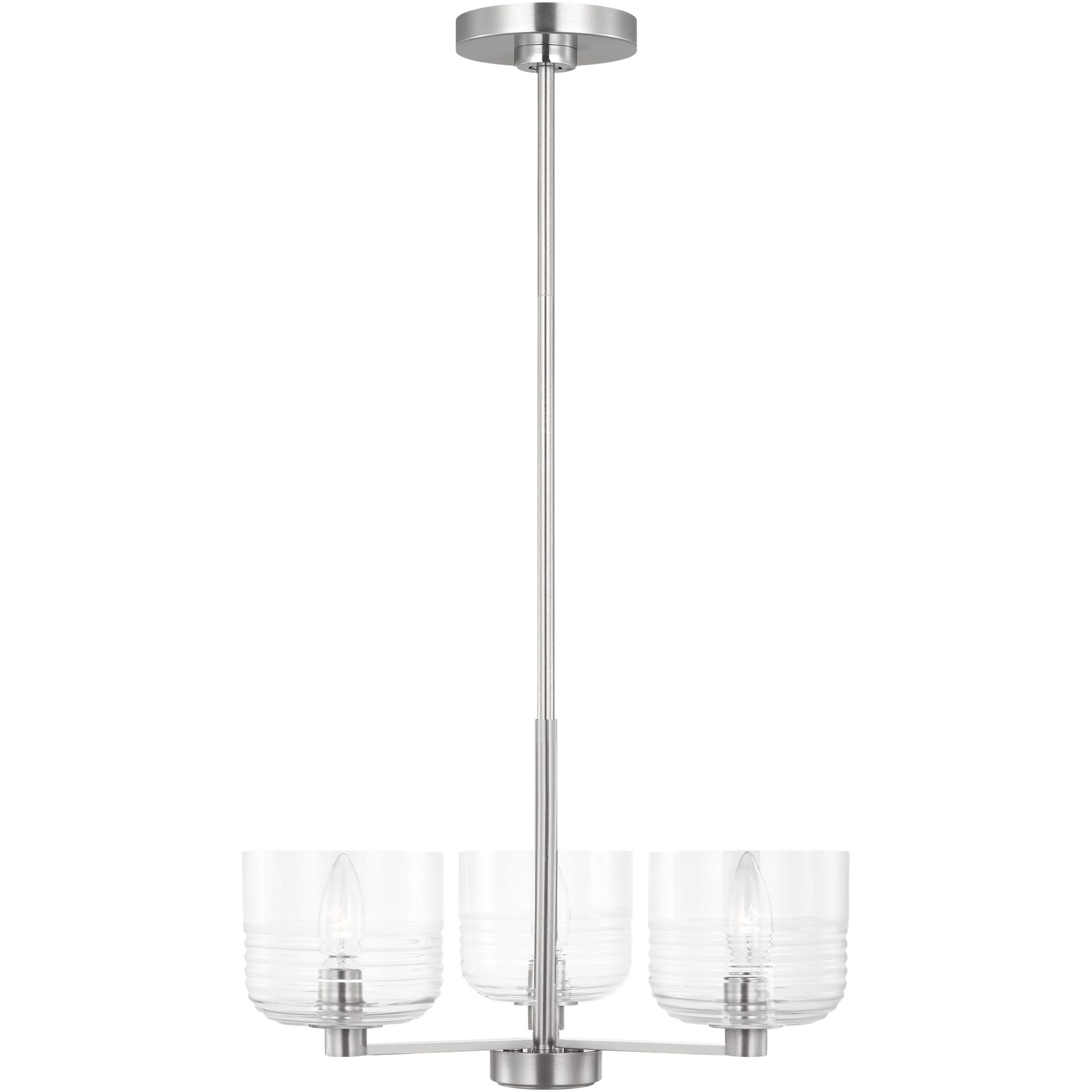 Drew & Jonathan Lochdale 3 Light 17.88 inch Brushed Nickel Chandelier Ceiling Light, Small