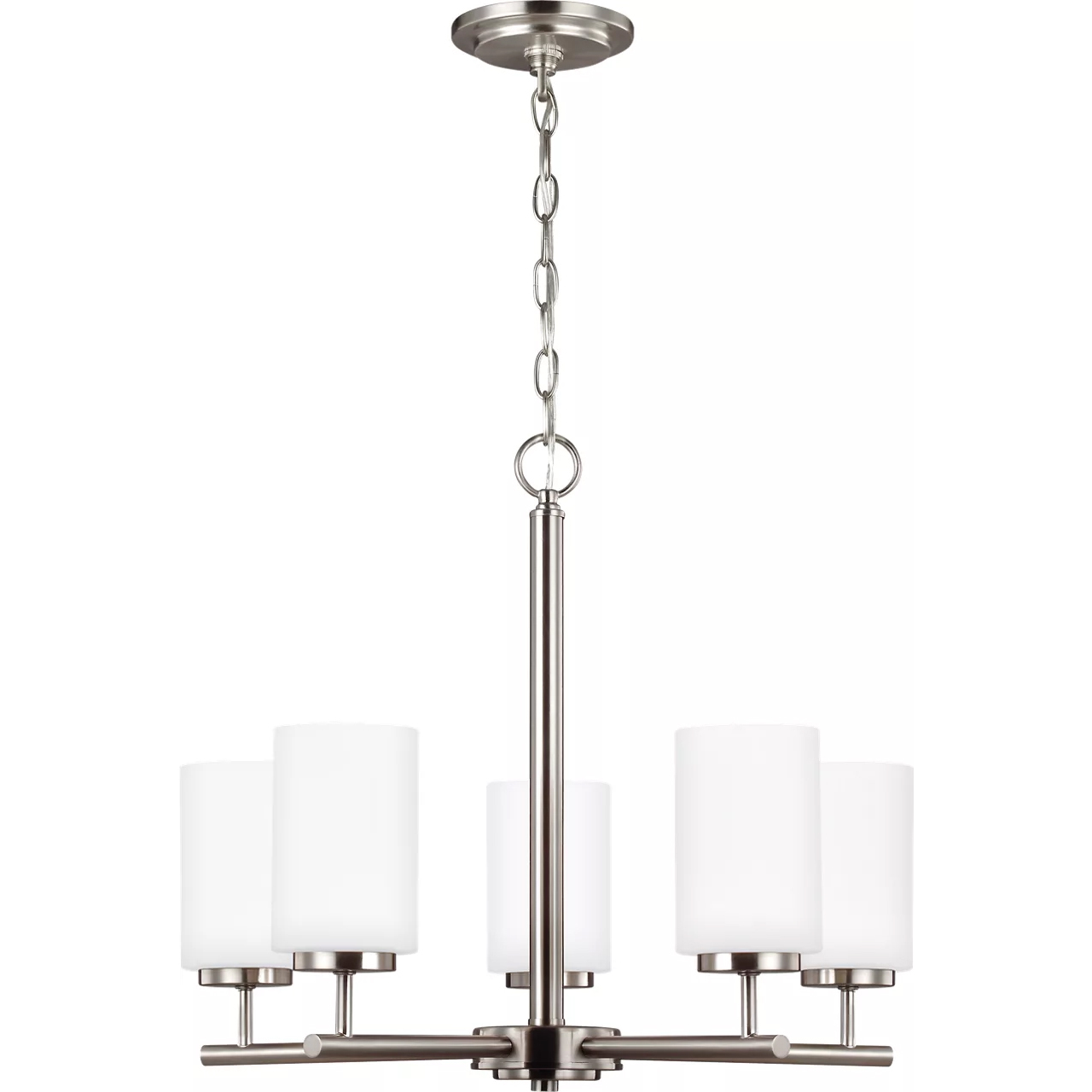 Oslo 5 Light 24 inch Brushed Nickel Chandelier Ceiling Light