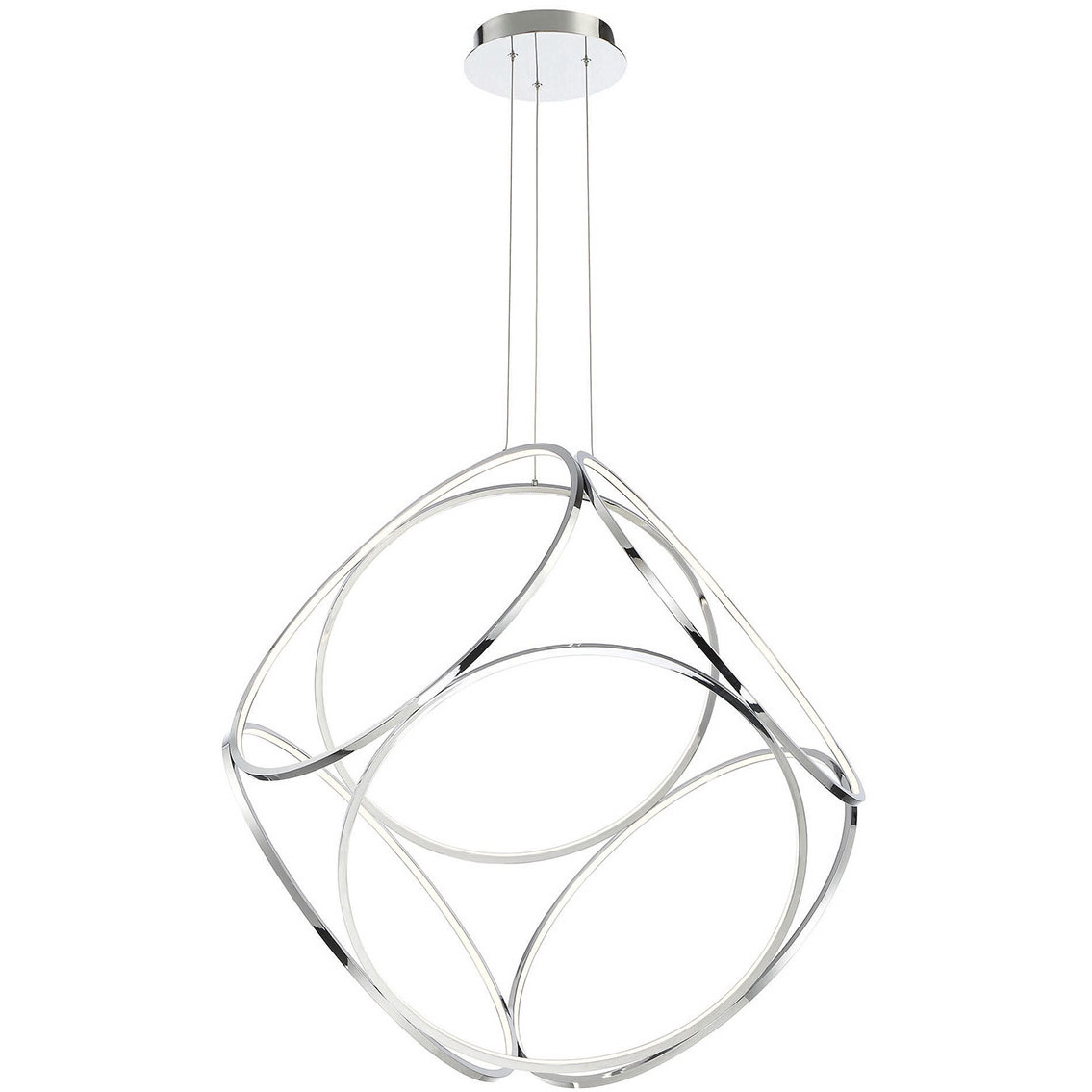 Glenview LED 34 inch Chrome Chandelier Ceiling Light, Large