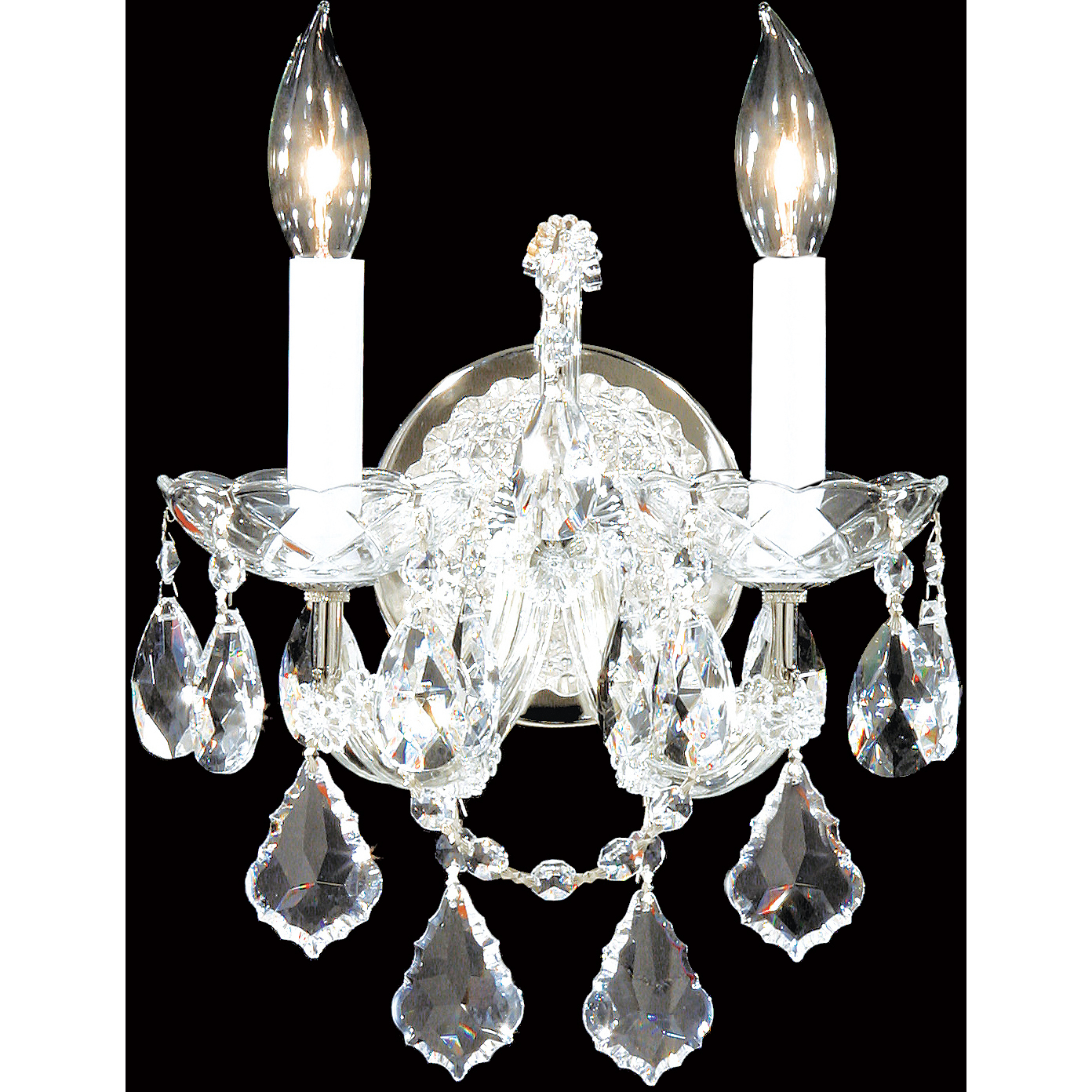 Maria Theresa 2 Light 10 inch Silver Wall Sconce Wall Light