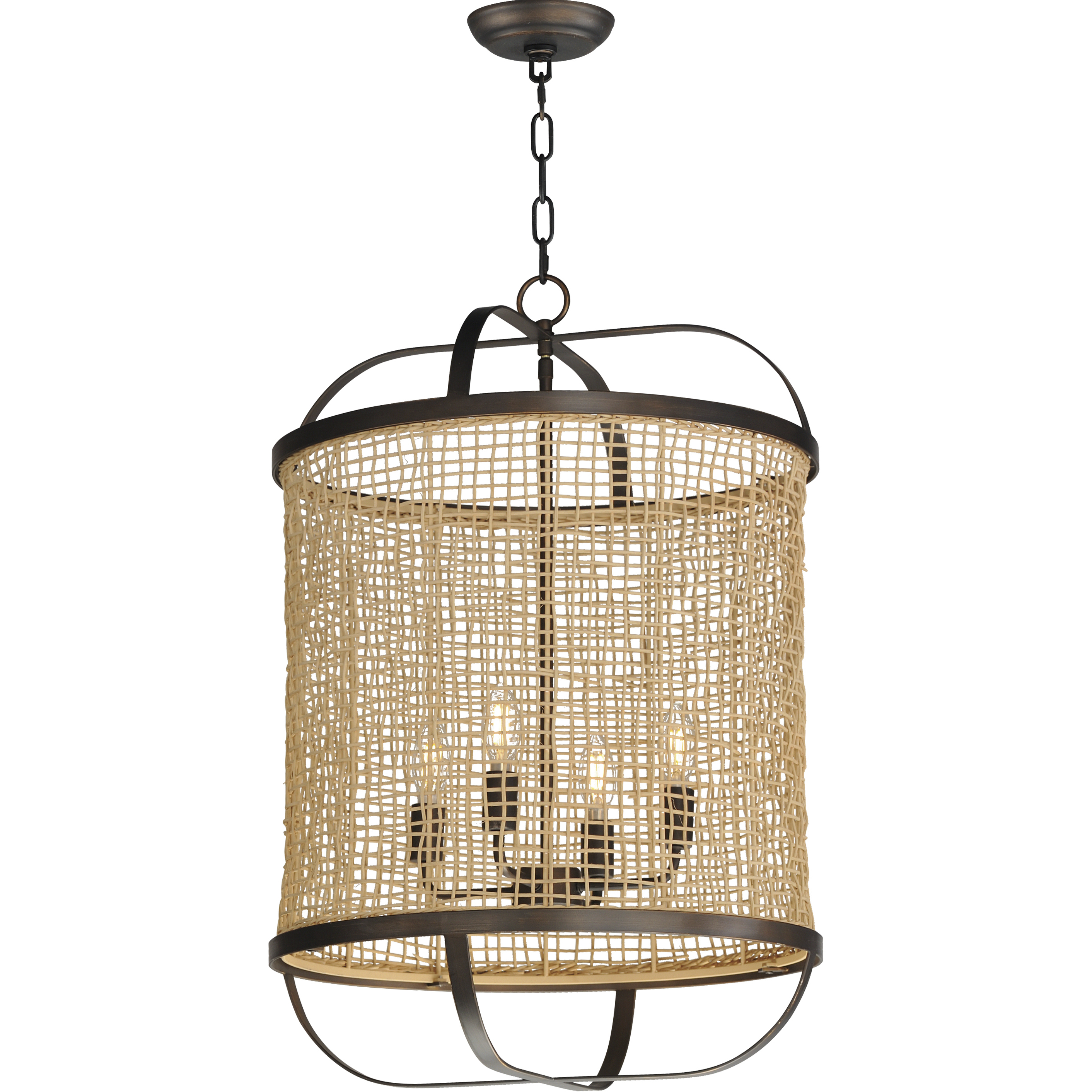 Cestino 4 Light 19 inch Antique Bronze Single Pendant Ceiling Light