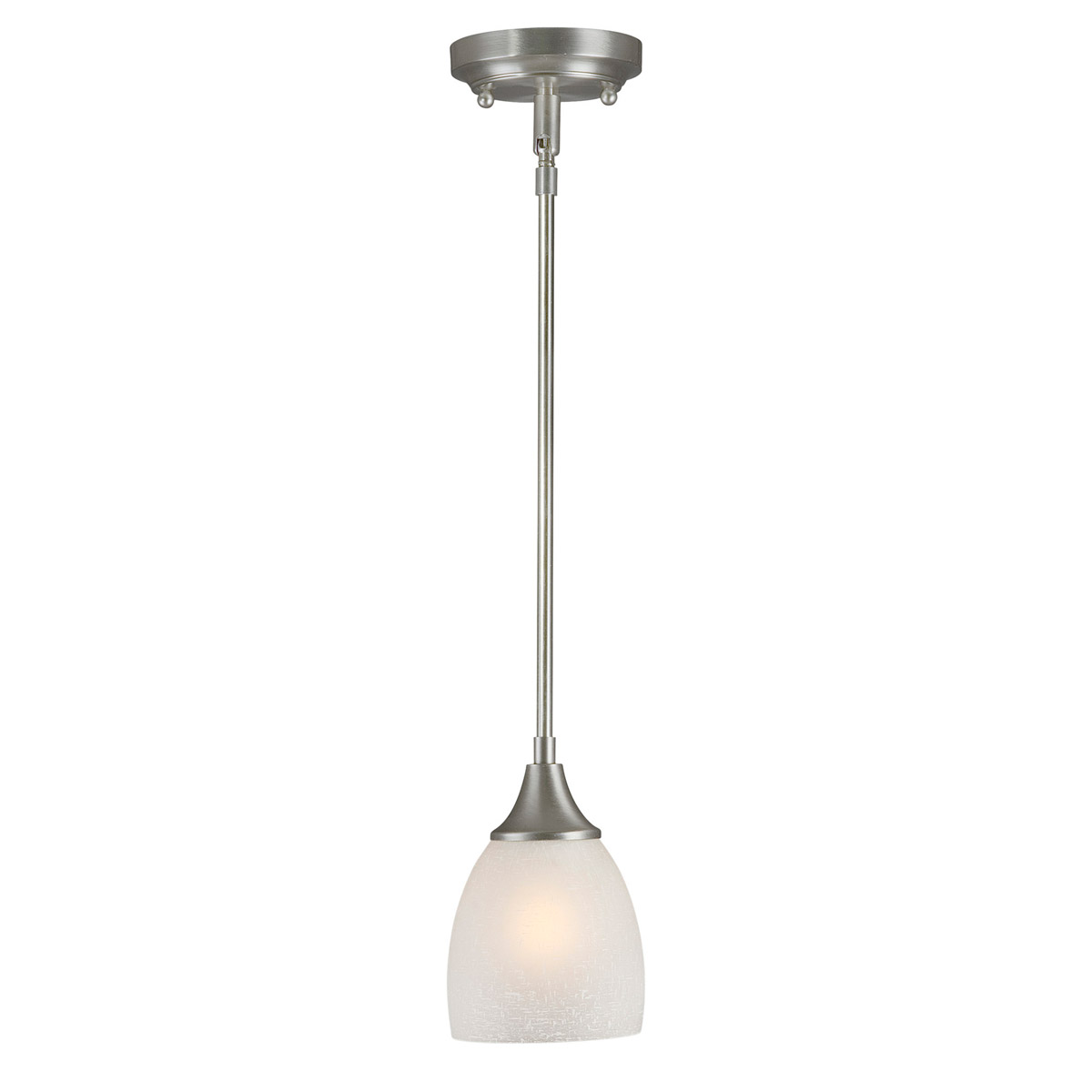 Signature 1 Light 4.5 inch Brushed Nickel Mini Pendant Ceiling Light